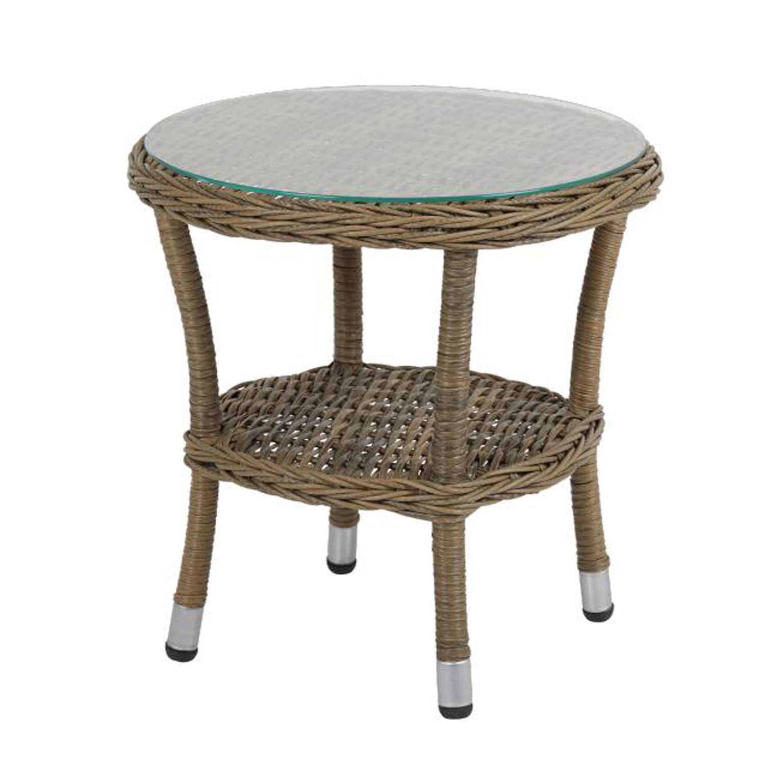 Gartensessel  2´er Set Vallmo incl. Tisch Polyrattan