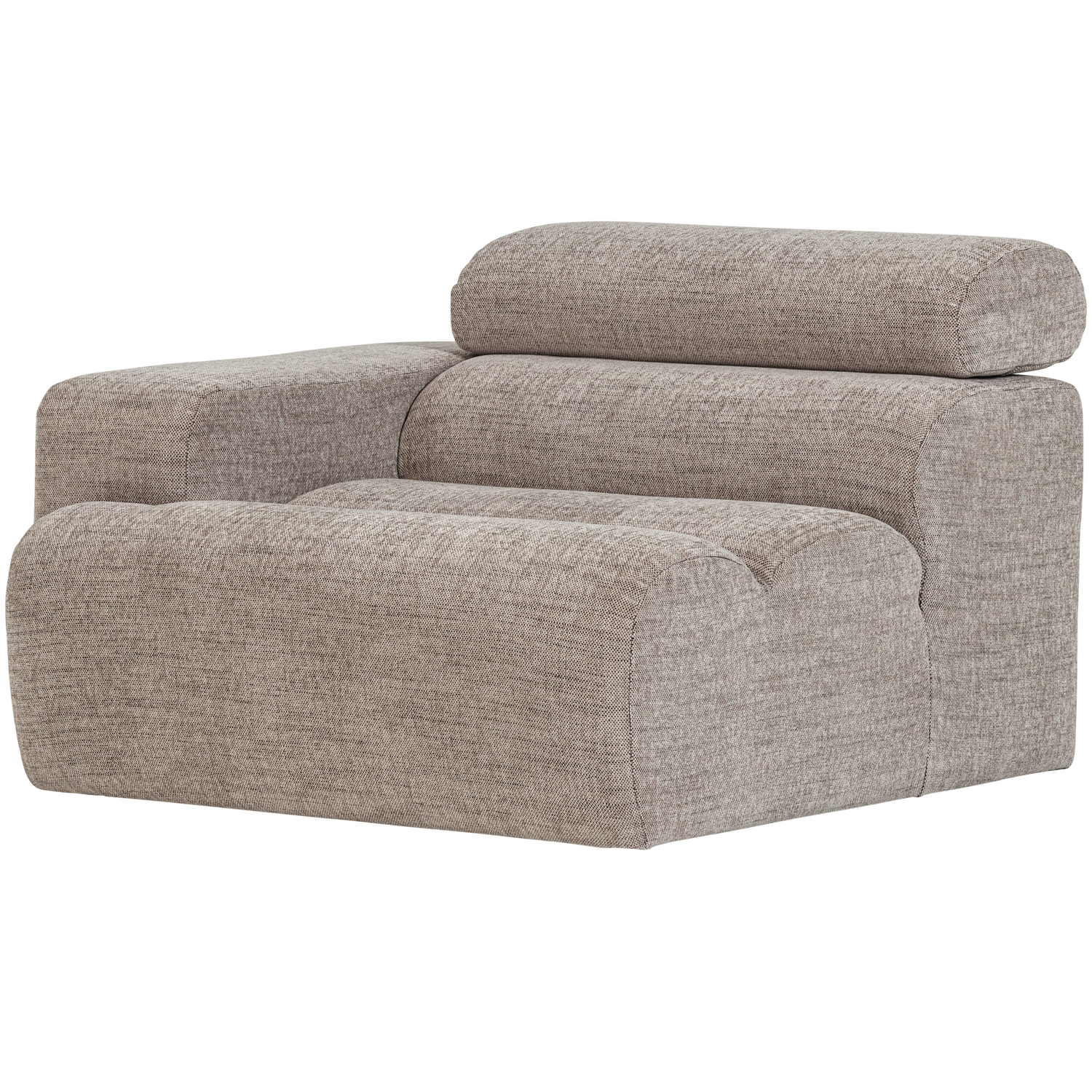 Sofaelement NOVI mit Armlehne links Element Webstoff natur melange