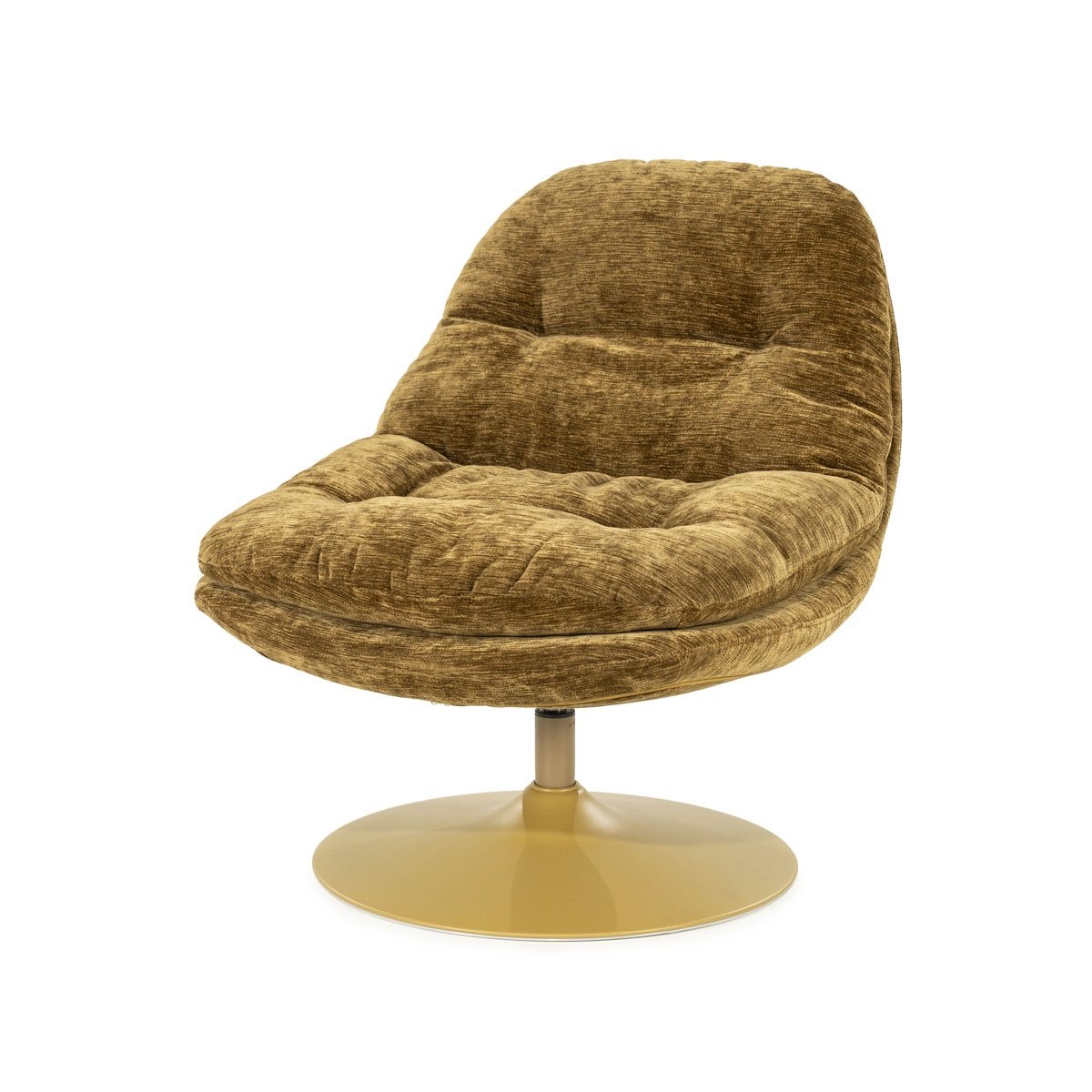 BY-BOO Drehsessel Sessel drehbar Tromba senffarben