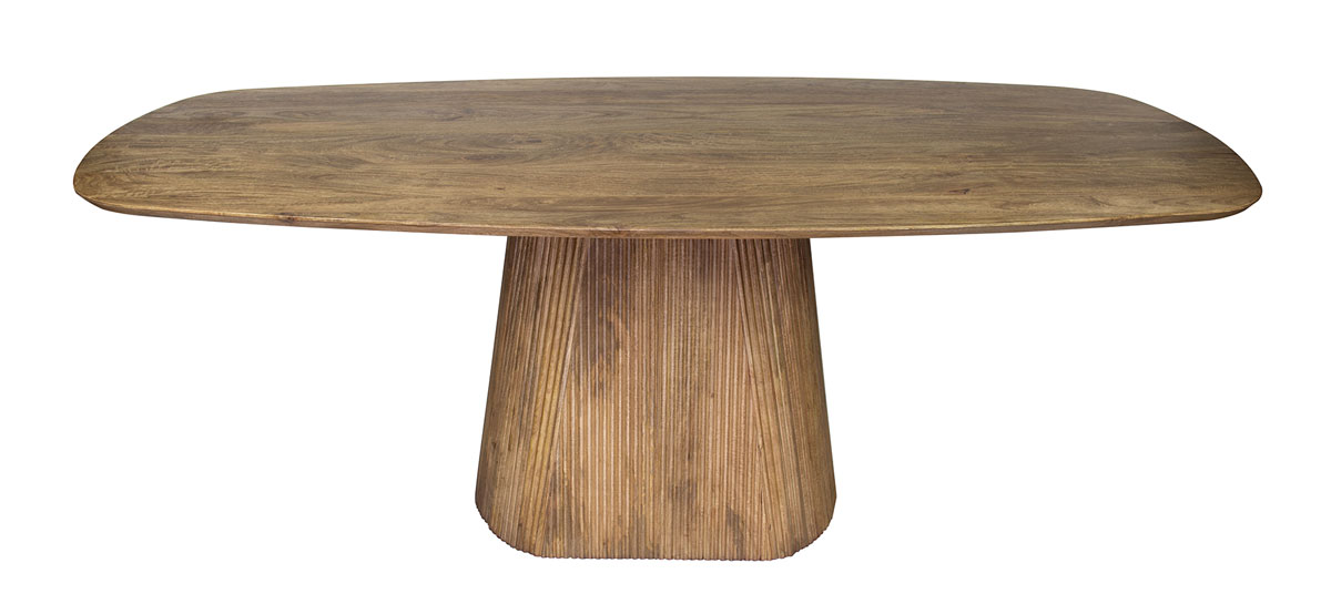 Esstisch Rave oval 215 x 105 cm Mangoholz sandfarben