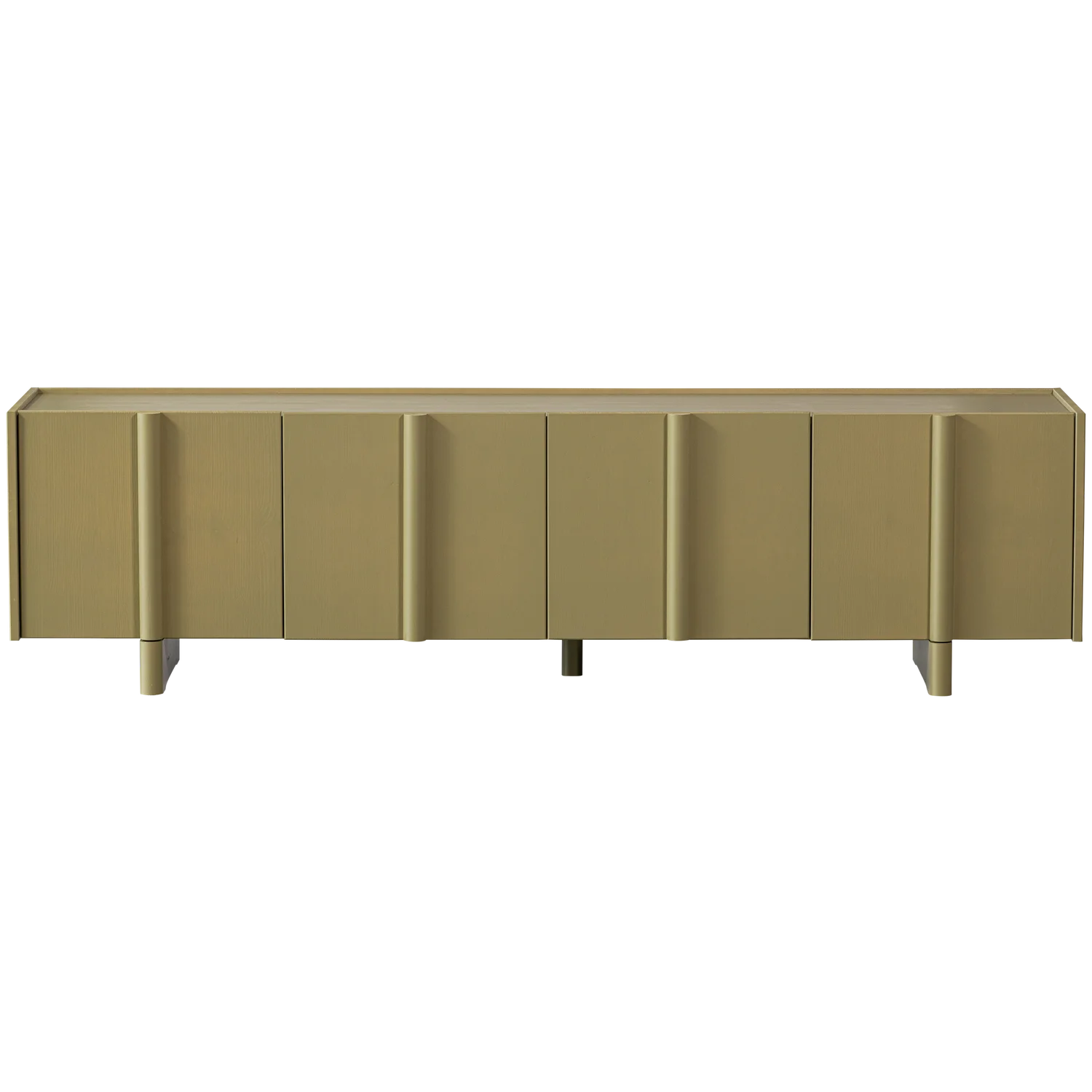 TV Möbel Lowboard BASU 200 cm Kiefernholz mossgrün