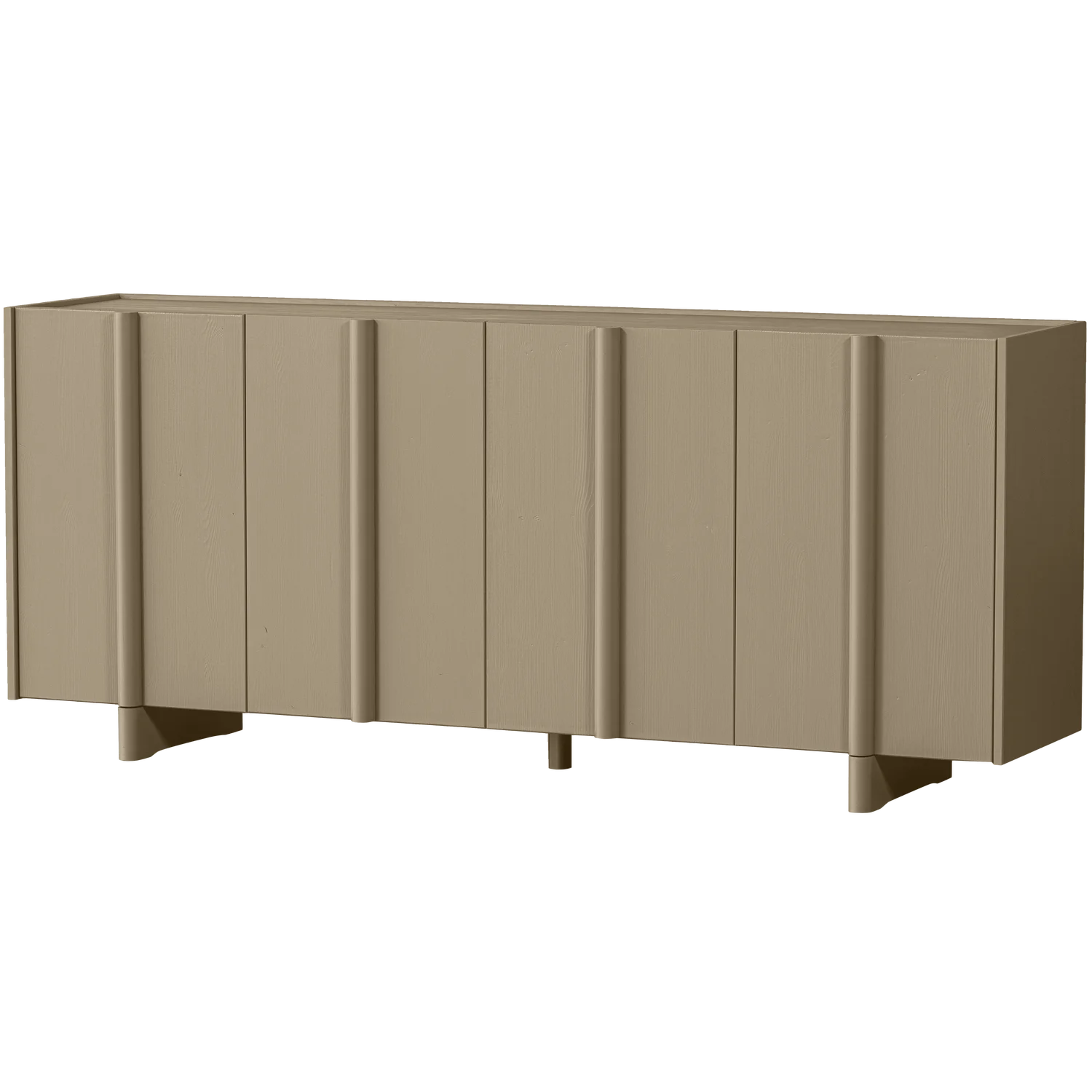 Sideboard BASU 200 cm mit 4 Türen Kiefernholz schlammfarbe Kommode