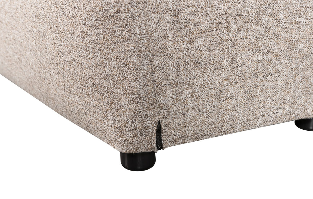 Pouf Sitzhocker BAGGY 91 x 50 cm Webstoff natur melange