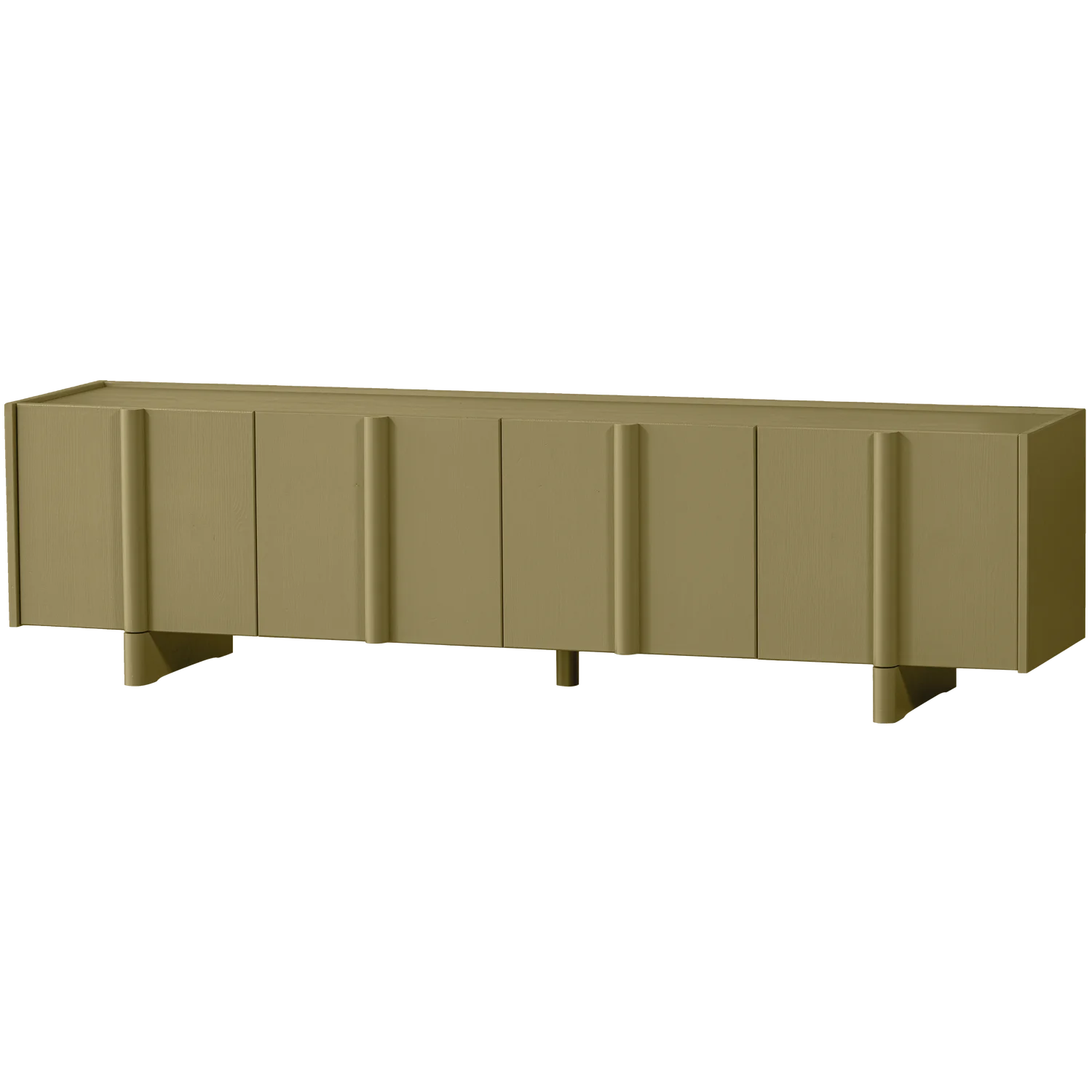 TV Möbel Lowboard BASU 200 cm Kiefernholz mossgrün