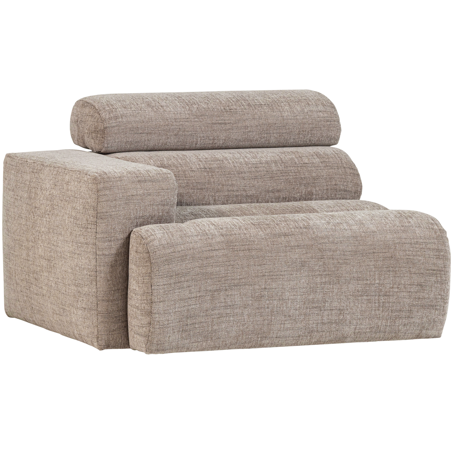 Sofaelement NOVI mit Armlehne links Element Webstoff natur melange