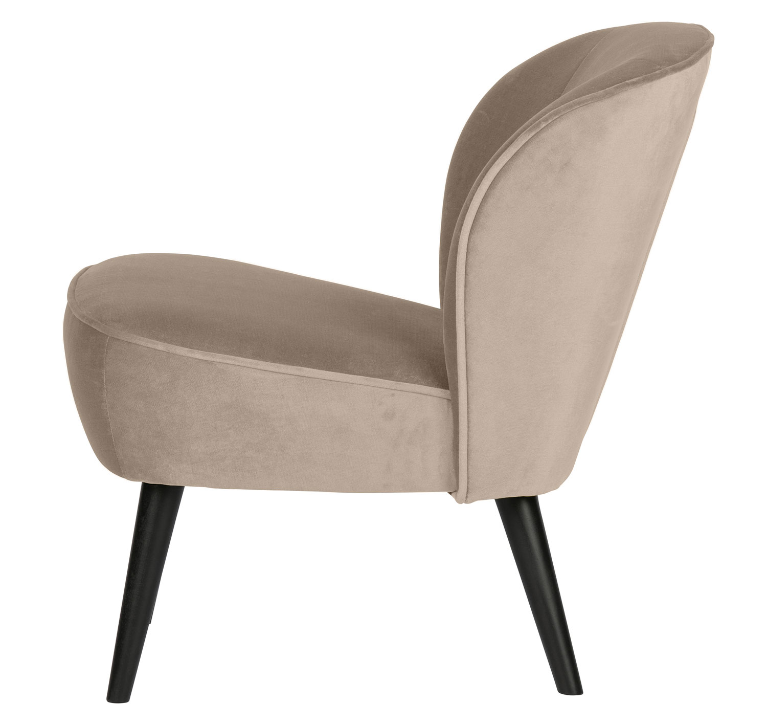 woood Sessel SARA Samt khaki