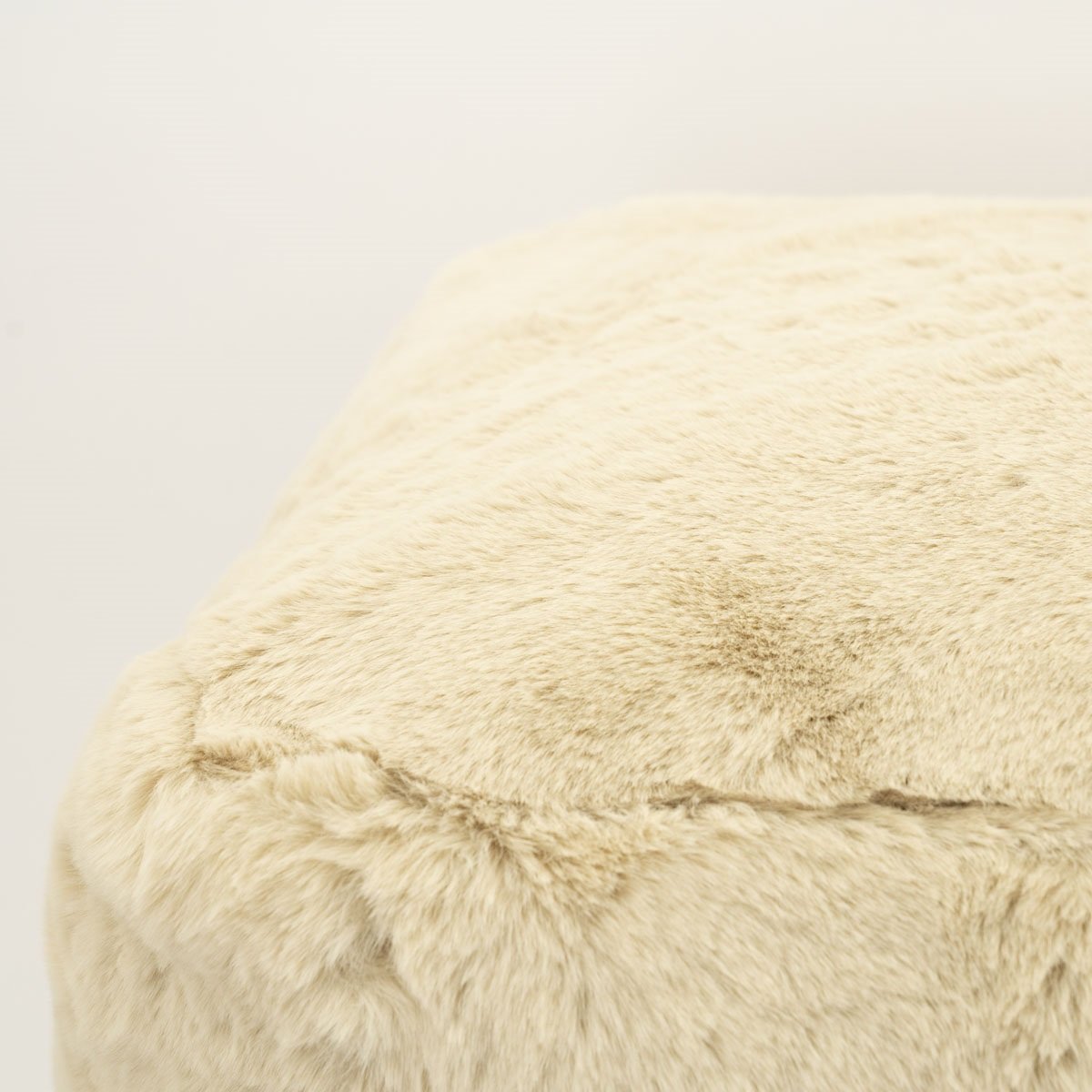 Pouf Sitzhocker Mosa H 45 cm Teddystoff beige