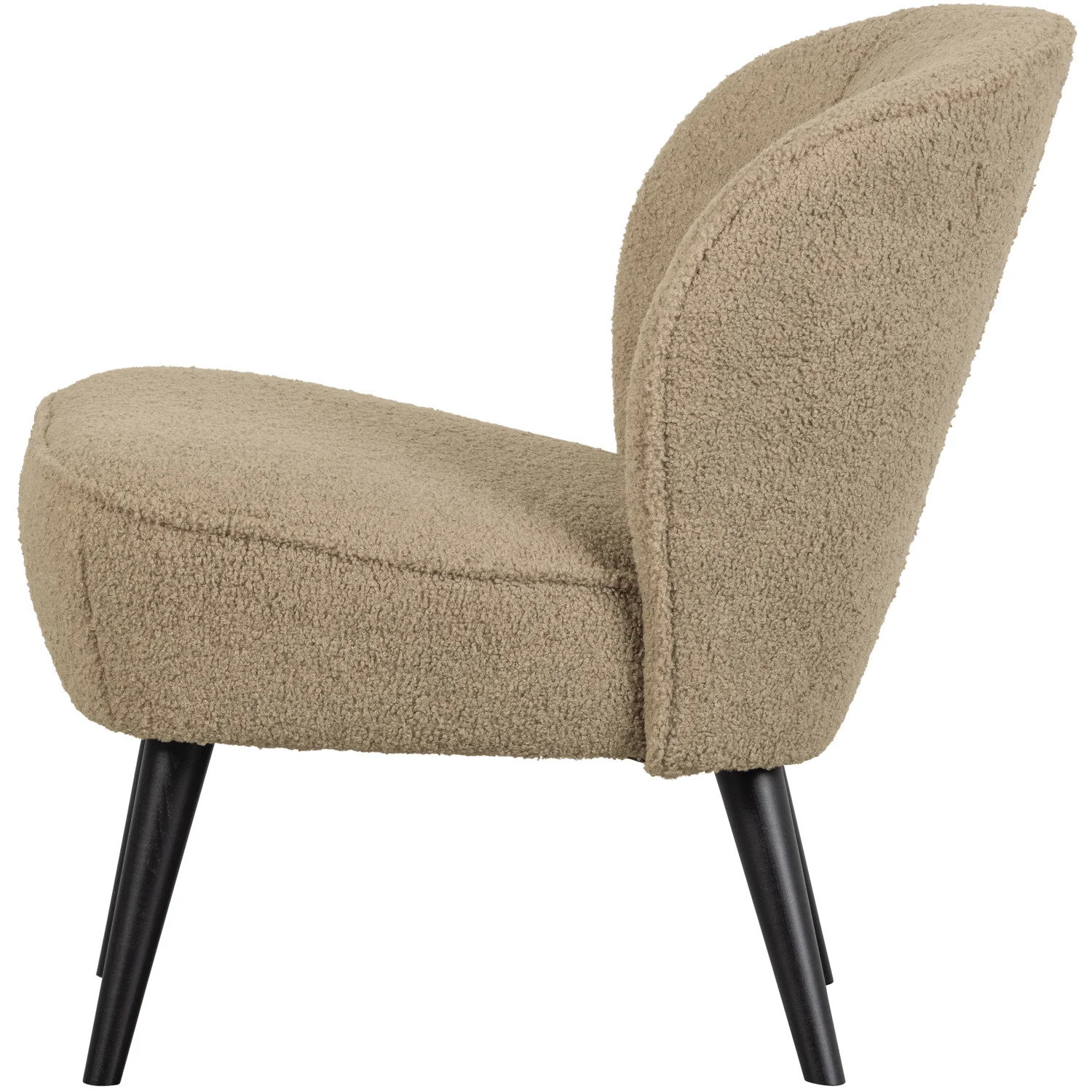Sessel SARA Teddystoff sandfarben Loungesessel Clubsessel Chair
