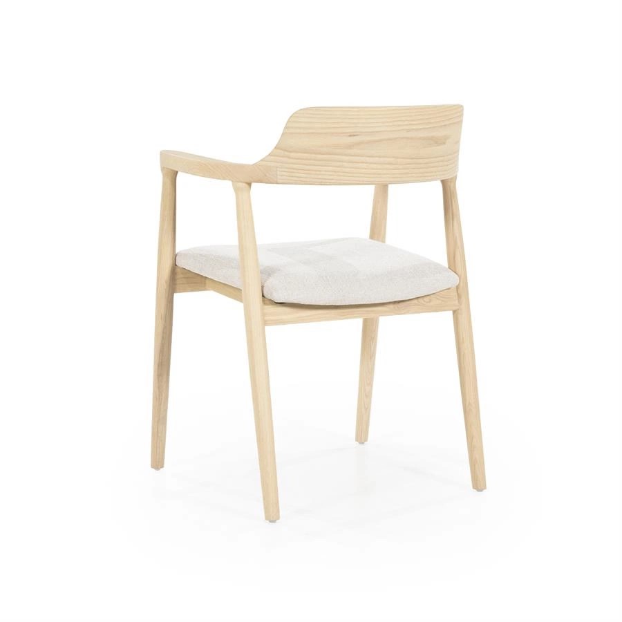 Esszimmerstuhl Stuhl SCANDI Jorick Stoff beige Eiche