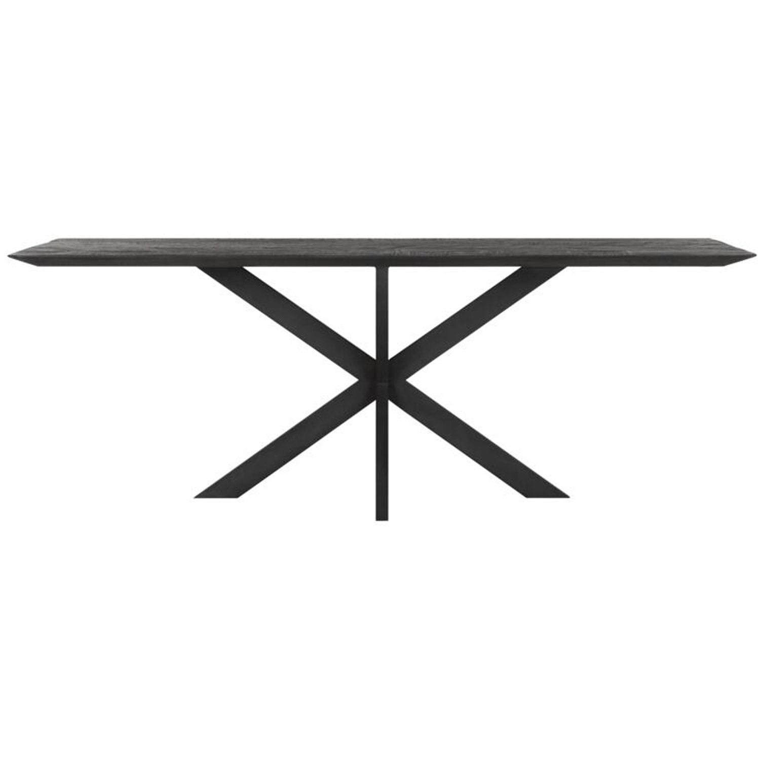 DTP HOME Esstisch Curves schwarz 210 x 100 cm Teakholz Metall