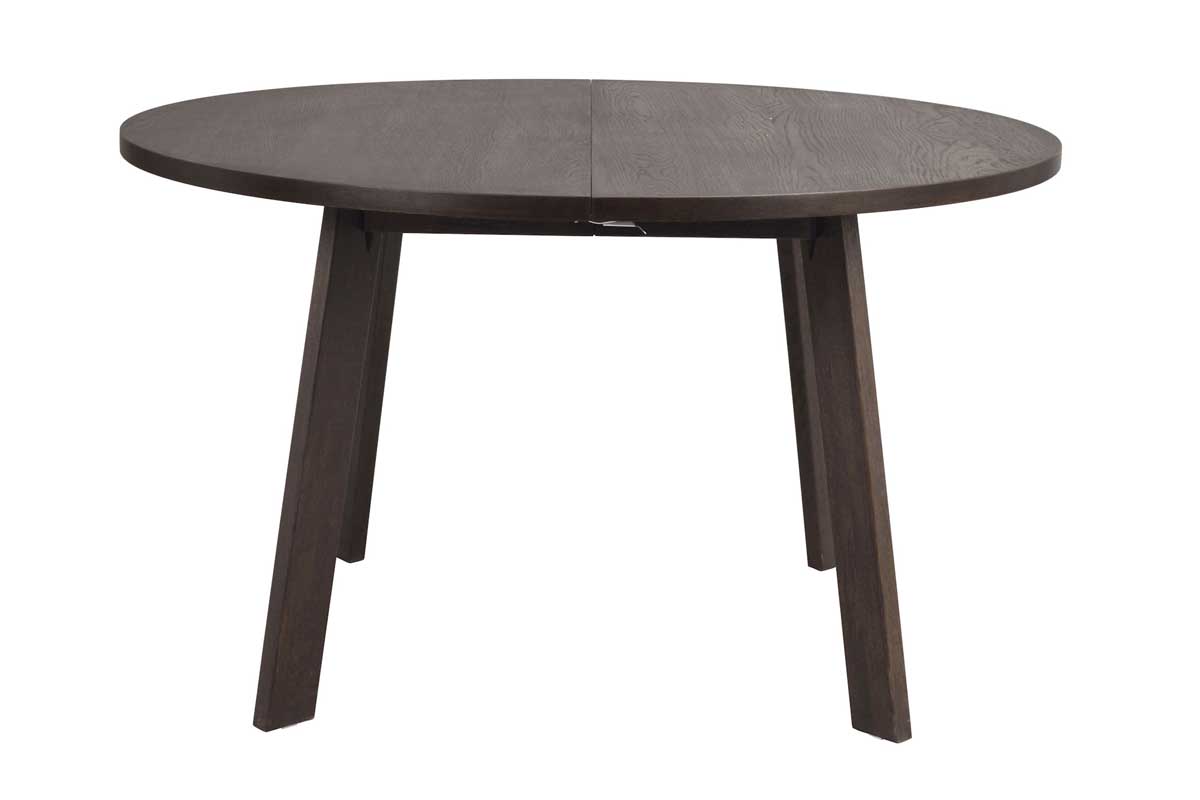 Esstisch HILDIS ausziehbar Eiche braun rund 130 cm