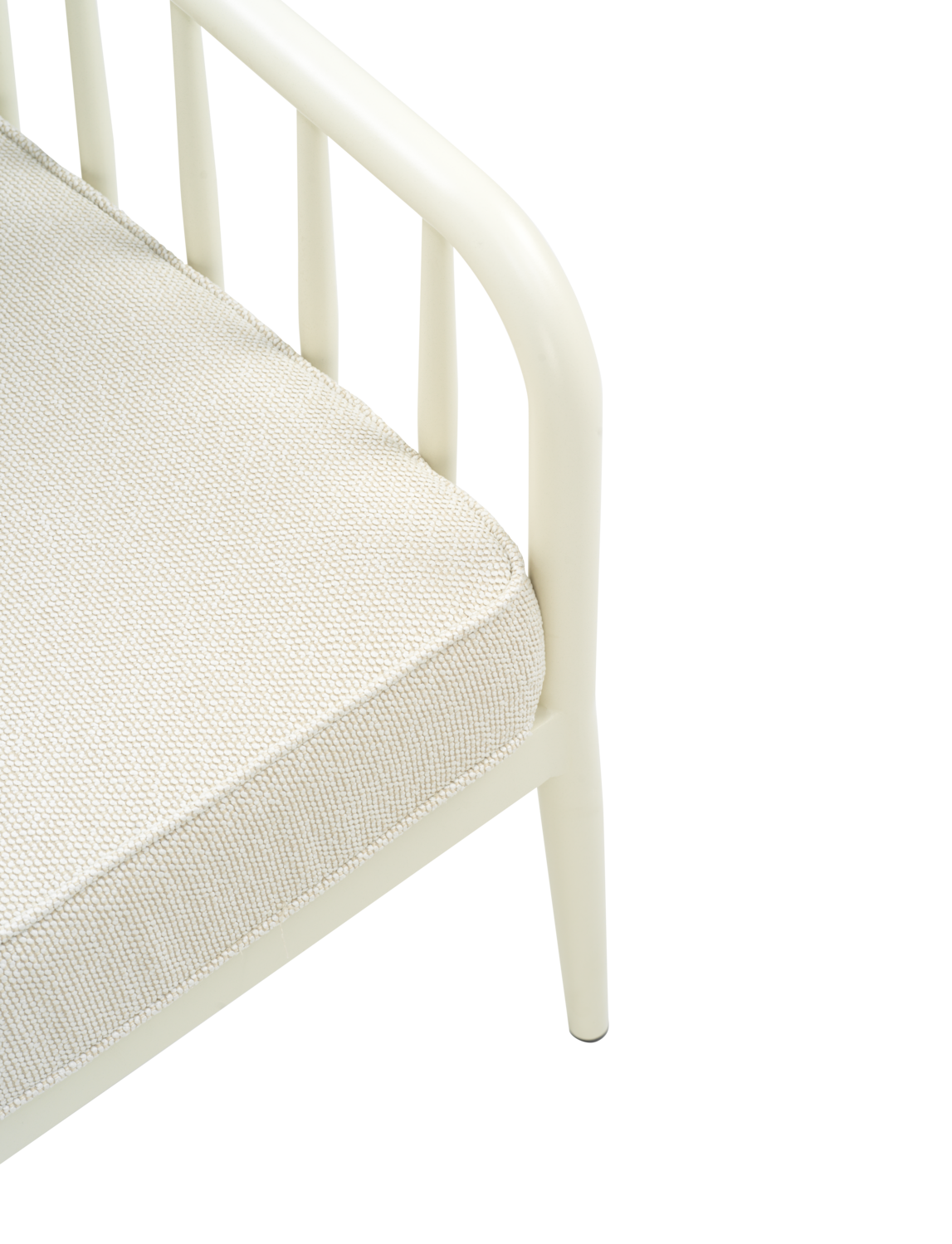 3 Sitzer Gartensofa Sofa Coleville 185 cm mit Kissen Aluminium weiß