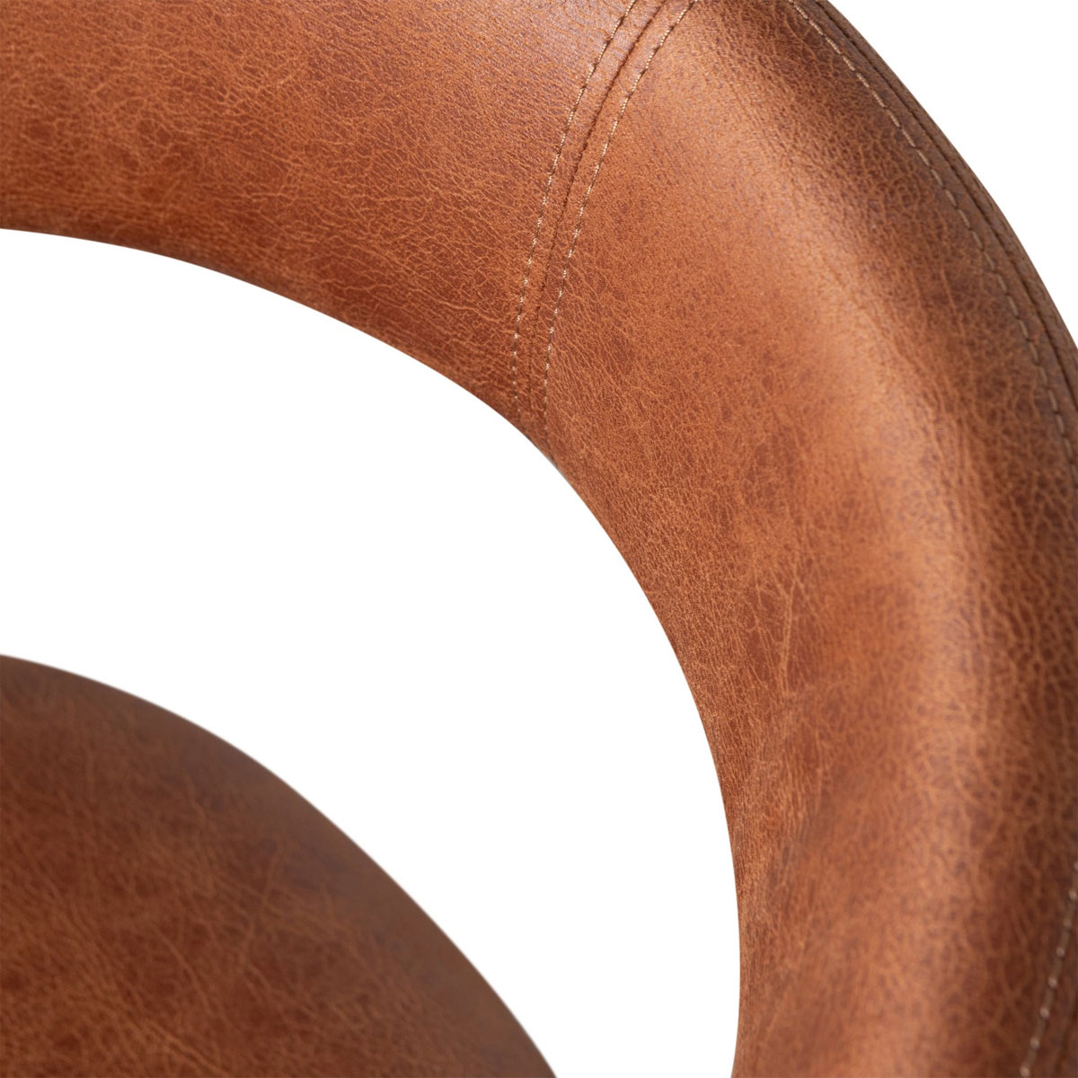 woood Esszimmerstuhl Stuhl NOBLE Kunstleder cognac