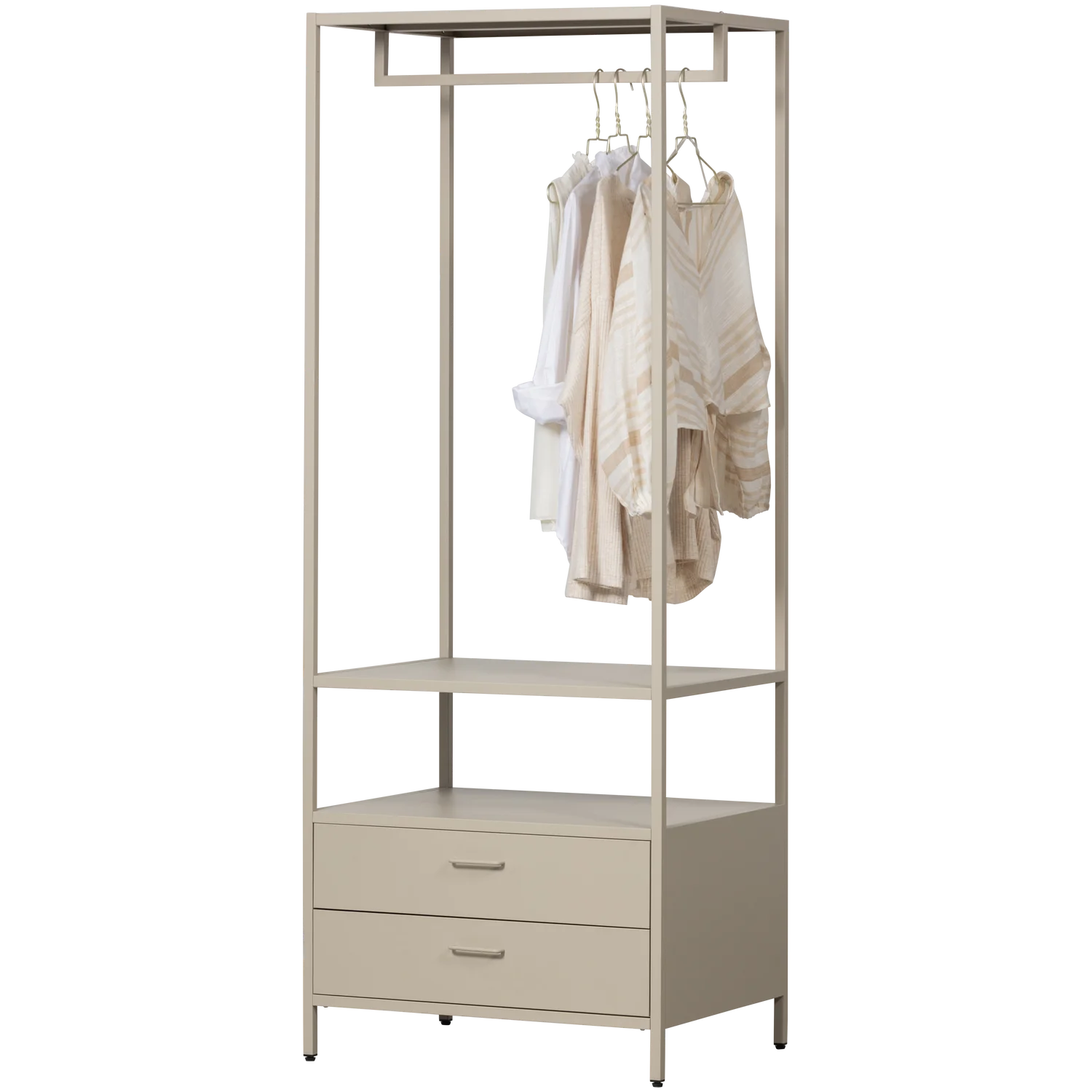 Kleiderschrank Kleiderständer Ferris B 70 cm Metall sandfarben 