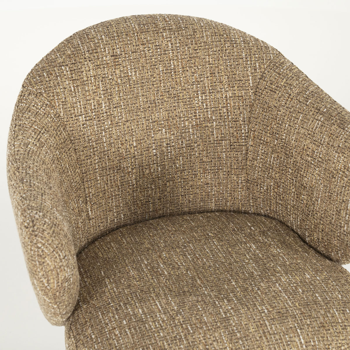 Esszimmer Stuhl Connor drehbar Metall Stoff senffarben