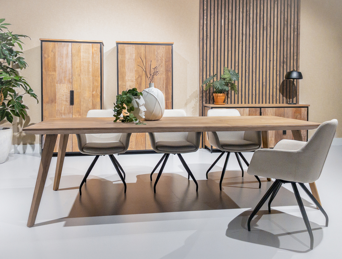 Esstisch TOMAR Teakholz 220 x 100 cm