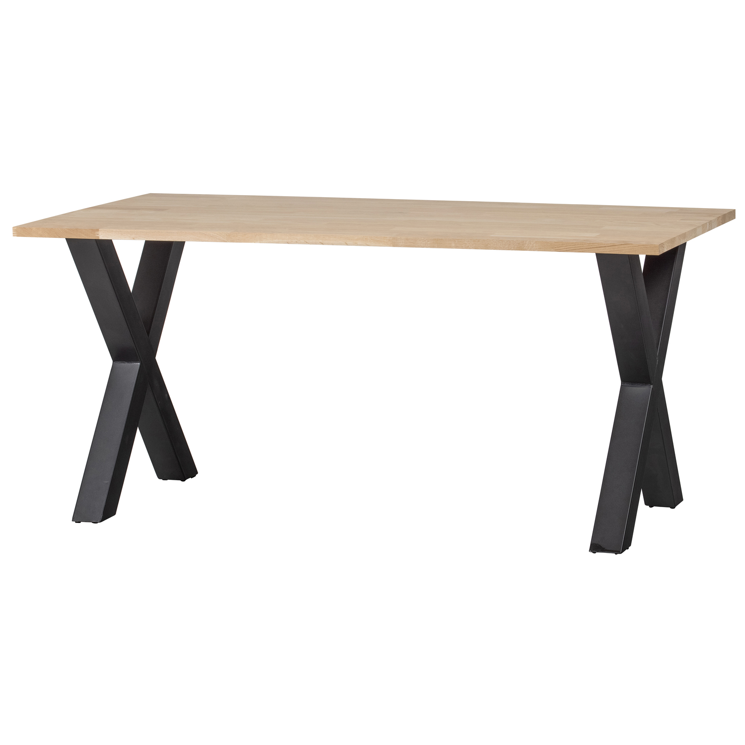 Esstisch Tablo 180 x 90 cm Eiche massiv FSC Metall X-Füße
