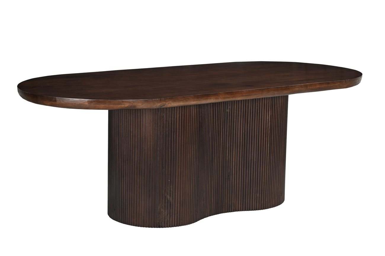 Esstisch MARSEILLE 250 cm oval Mango Holz braun