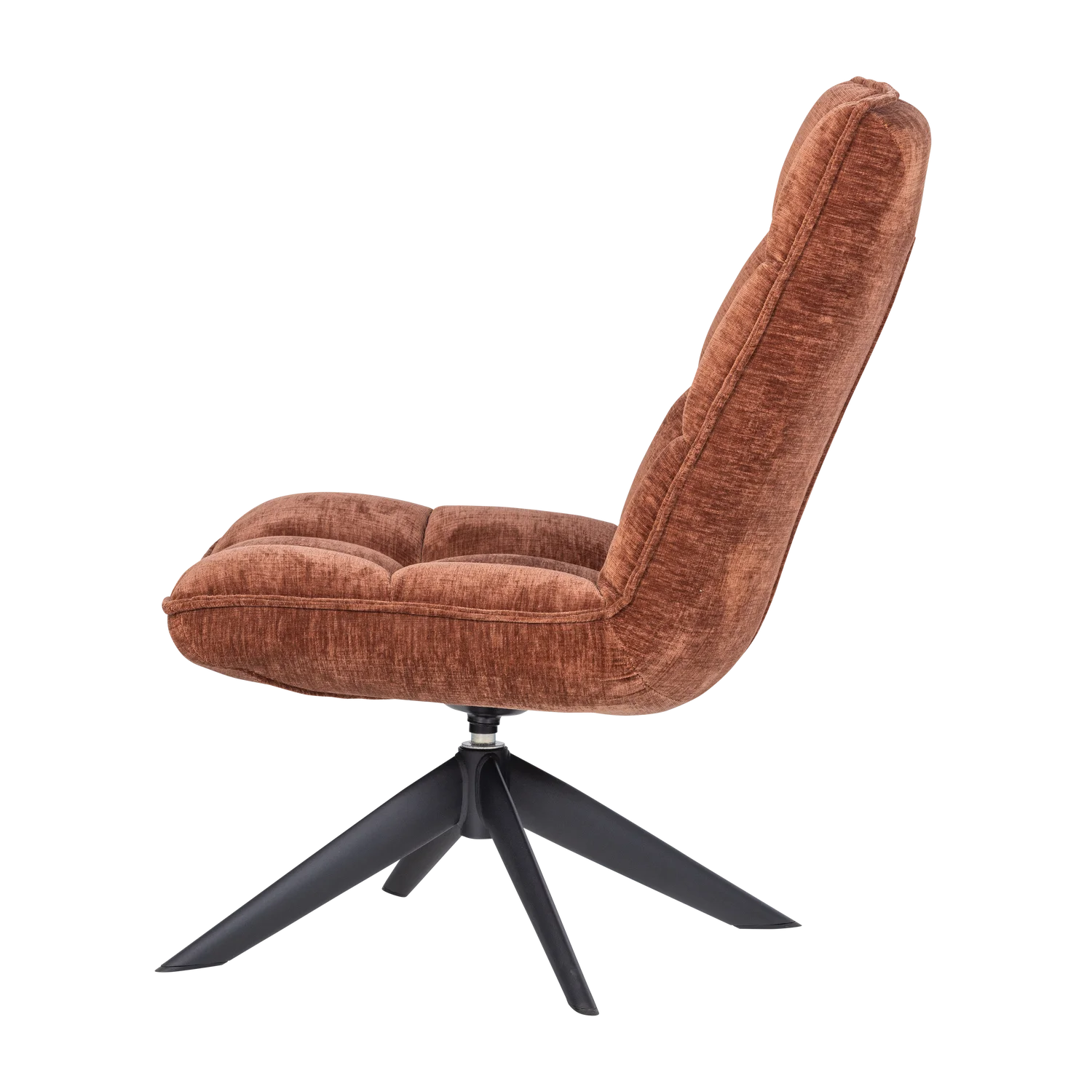 Loungesesel Sessel drehbar Jouke Chenille rostbraun
