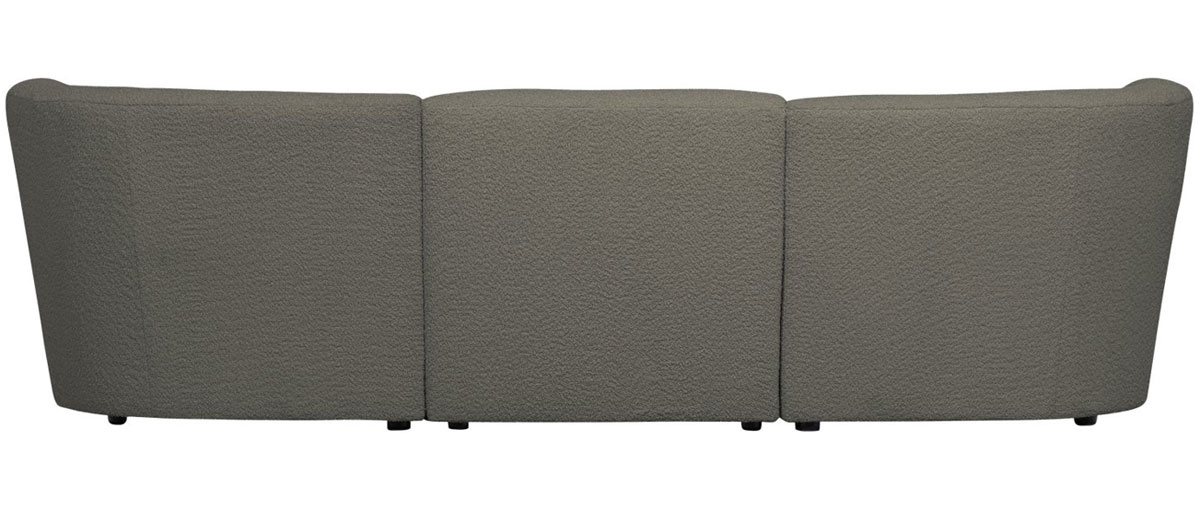 3 Sitzer Sofa COCO 227 cm BOUCLÉ warmgrün
