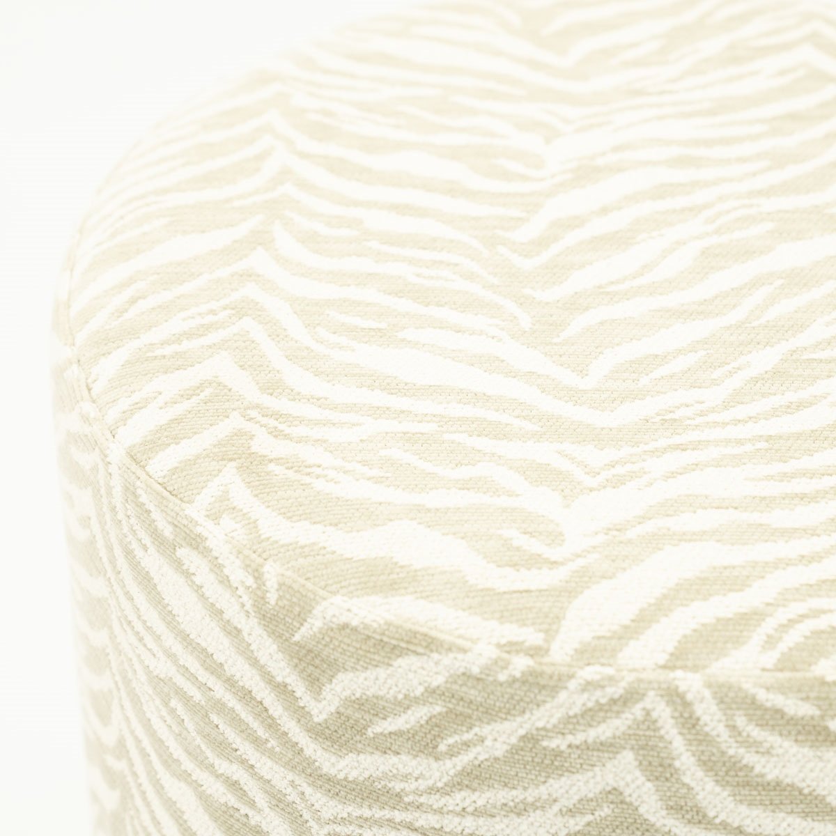 Pouf Tigra Ø 38 cm Muster beige Hocker Sitzhocker