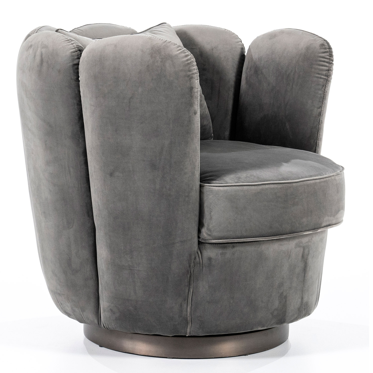 Retro Sessel Maria drehbar Samt Loungesessel