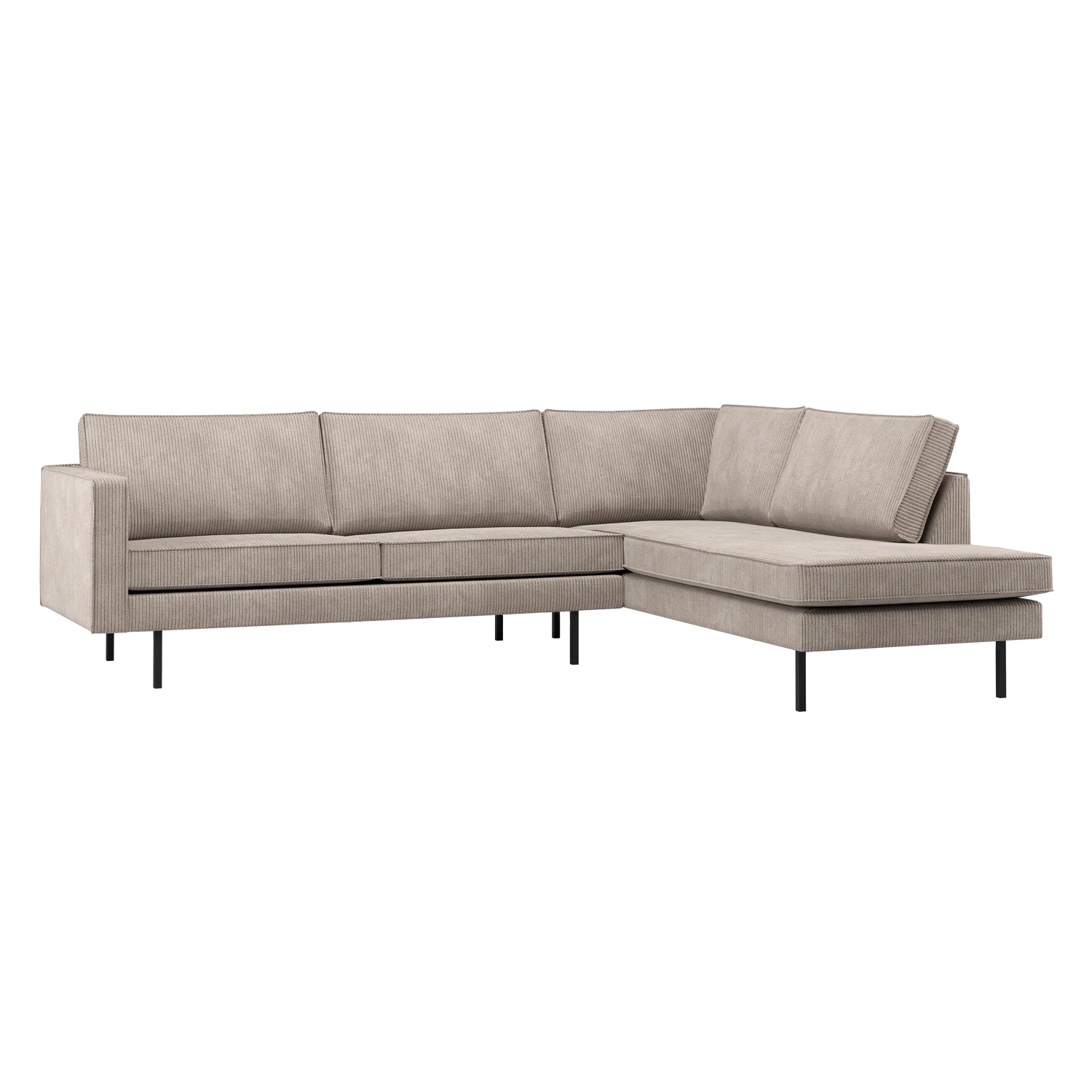 Ecksofa Rodeo Ripstoff dunkelsand Longchair rechts