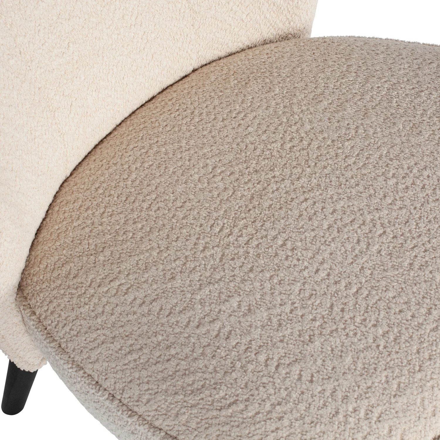 Sessel SARA Bouclé cremefarben Loungesessel Clubsessel Chair