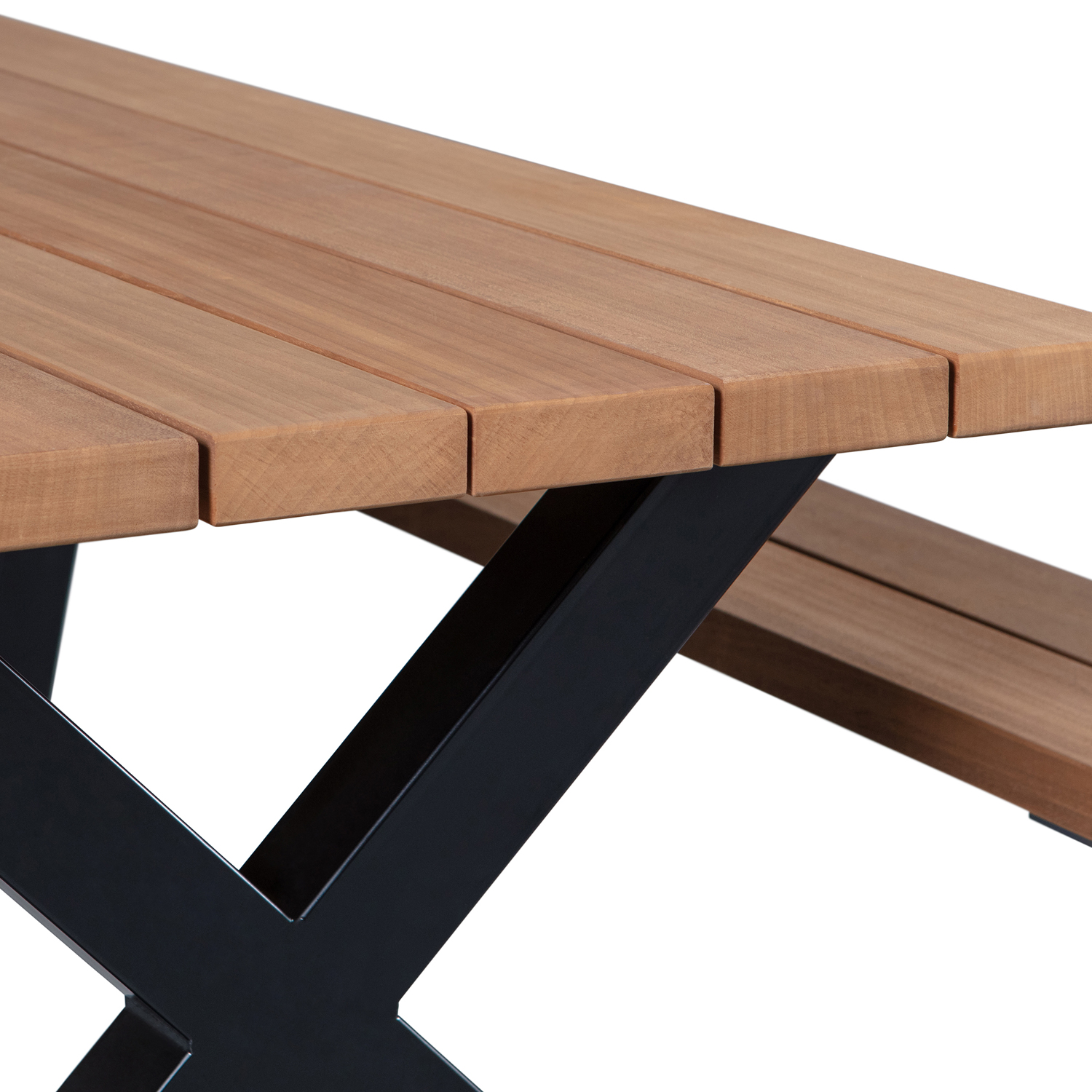 Gartentisch mit 2 Gartenbänke Picknicktisch Holz