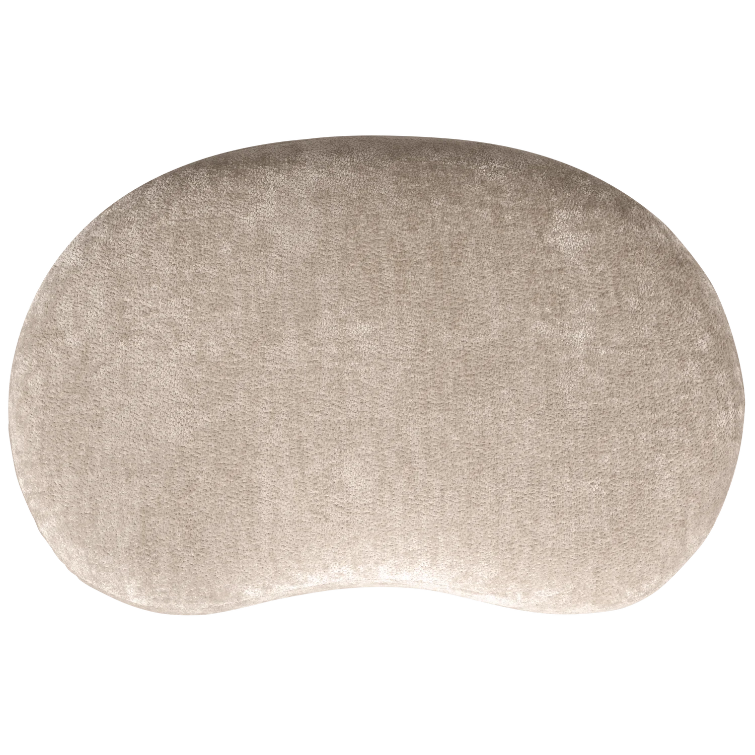 Pouf POPULAR organisch 73 x 51 cm Hocker Sitzhocker Chenillegewebe natur
