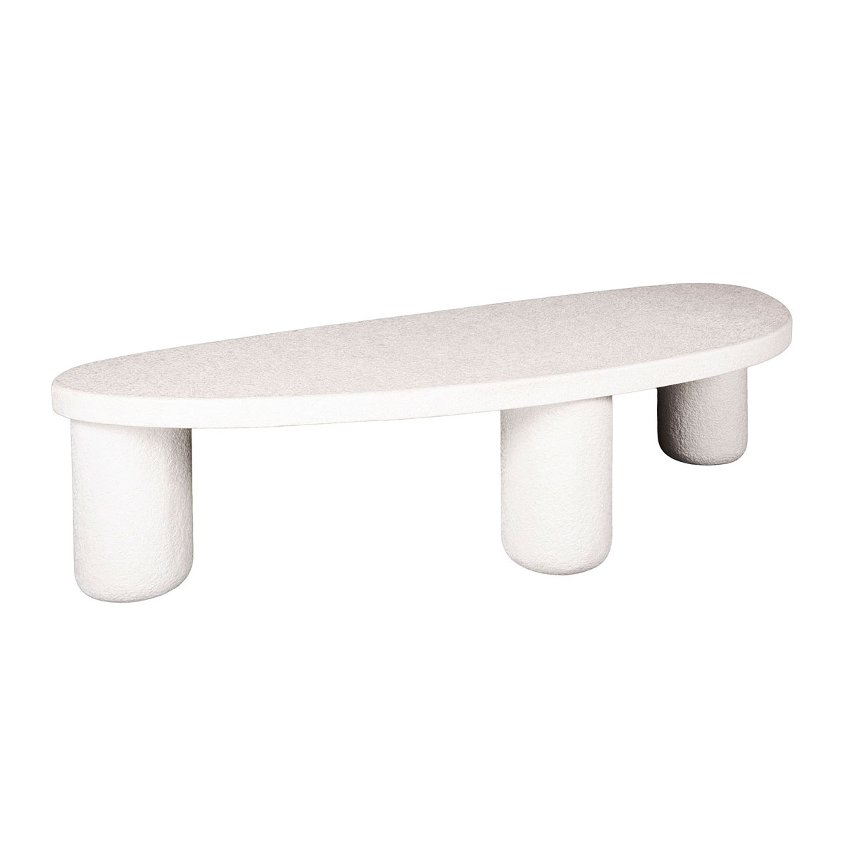 Couchtisch Coast Stone Dreiecksform Marmorverbundstoff