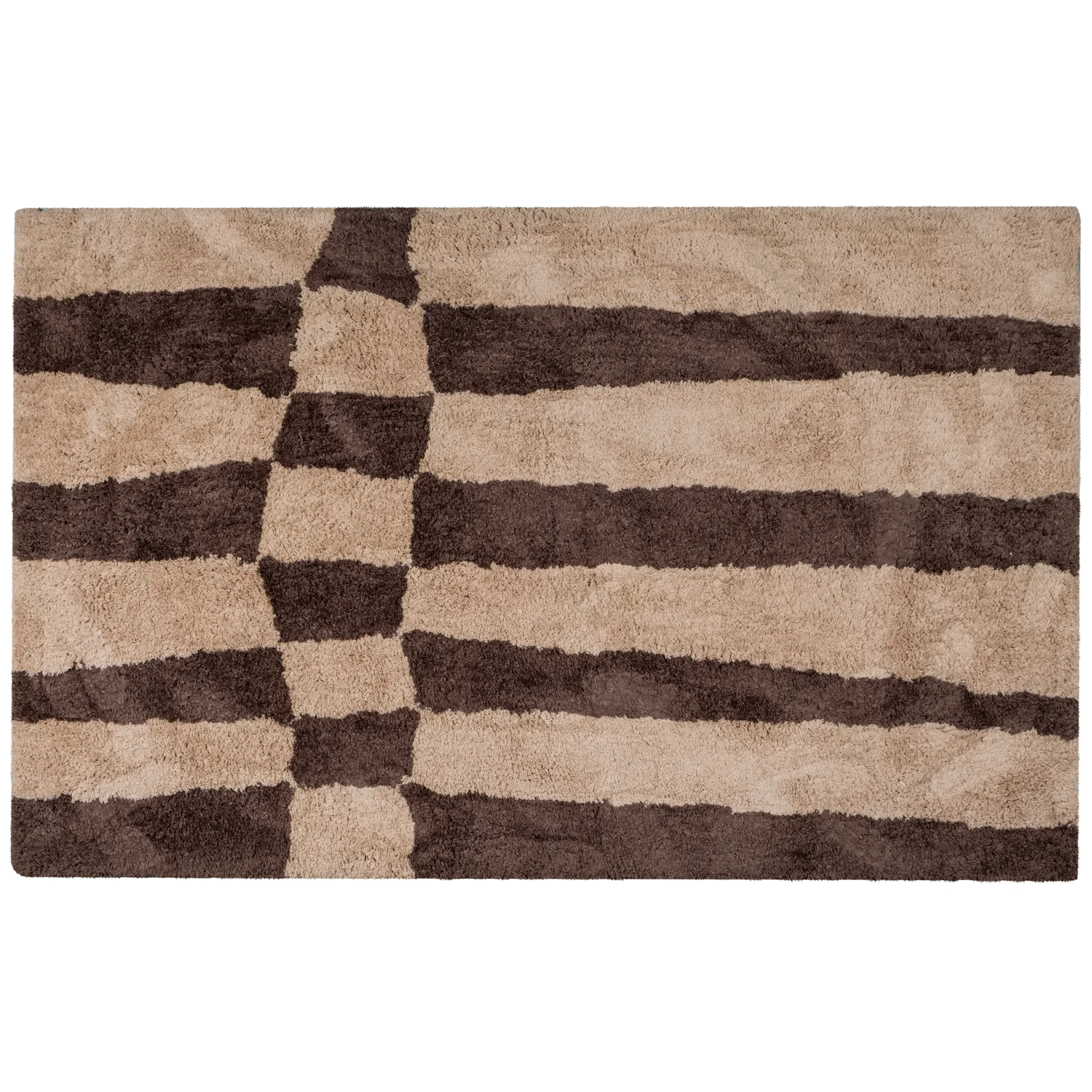 Teppich FAFA 300 x 200 cm drafisches Design natur/braun Carpet