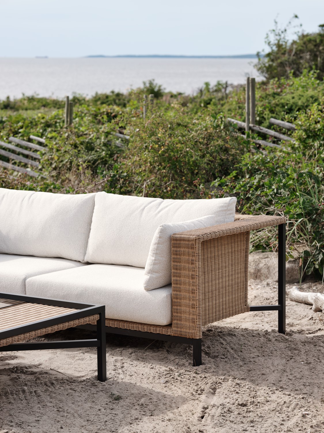 Lounge Gartenmöbel Set SHELL Rattan natur