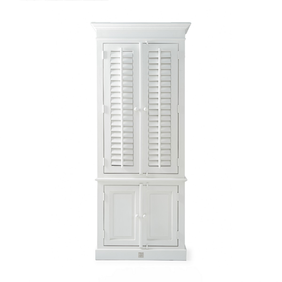 Rivièra Maison Kleiderschrank New Orleans Weiß aus Akazienholz
