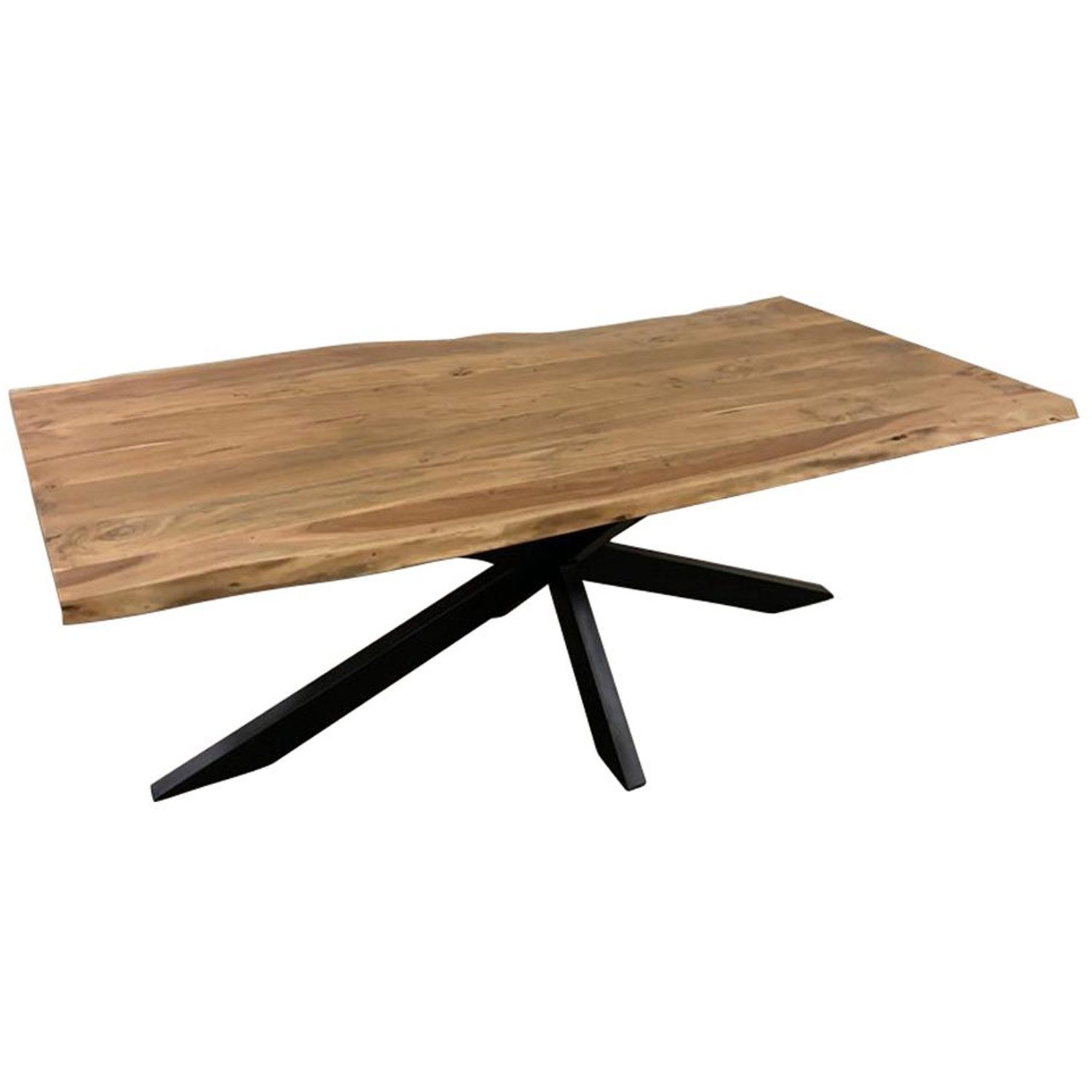 Esstisch Spider 220 x 100 cm Akazie Holz Baumstamm Baumkante