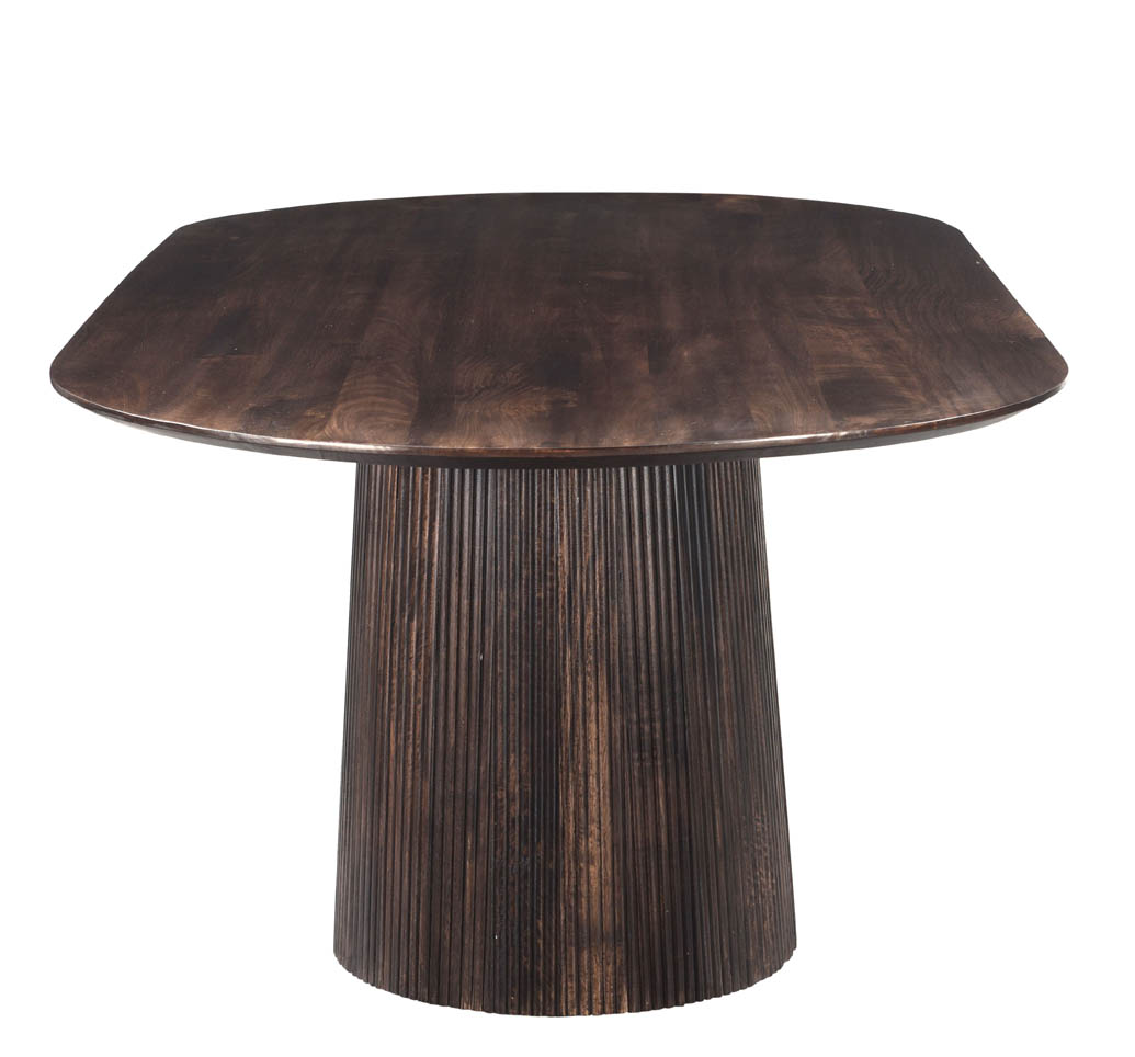 Esstisch Salvator oval 230 x 110 cm Mangoholz Farbe wallnuss
