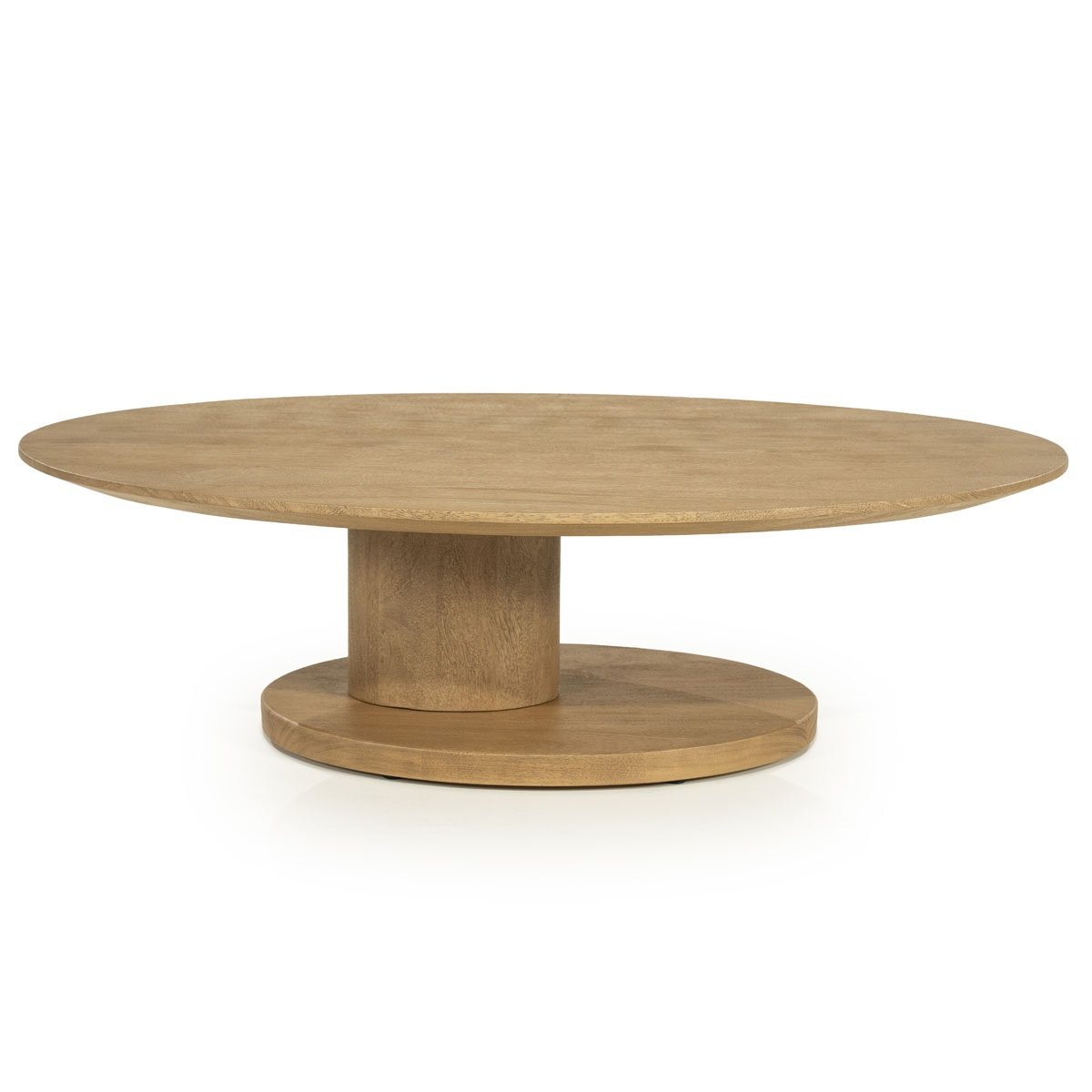 Couchtisch Novia oval 120 x 80 cm Mangoholz hell Sofatisch Beistelltisch