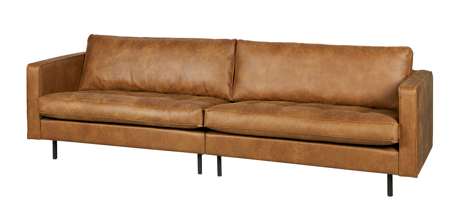 BePureHome 3 Sitzer Sofa RODEO CLASSIC Leder Lederfofa cognac