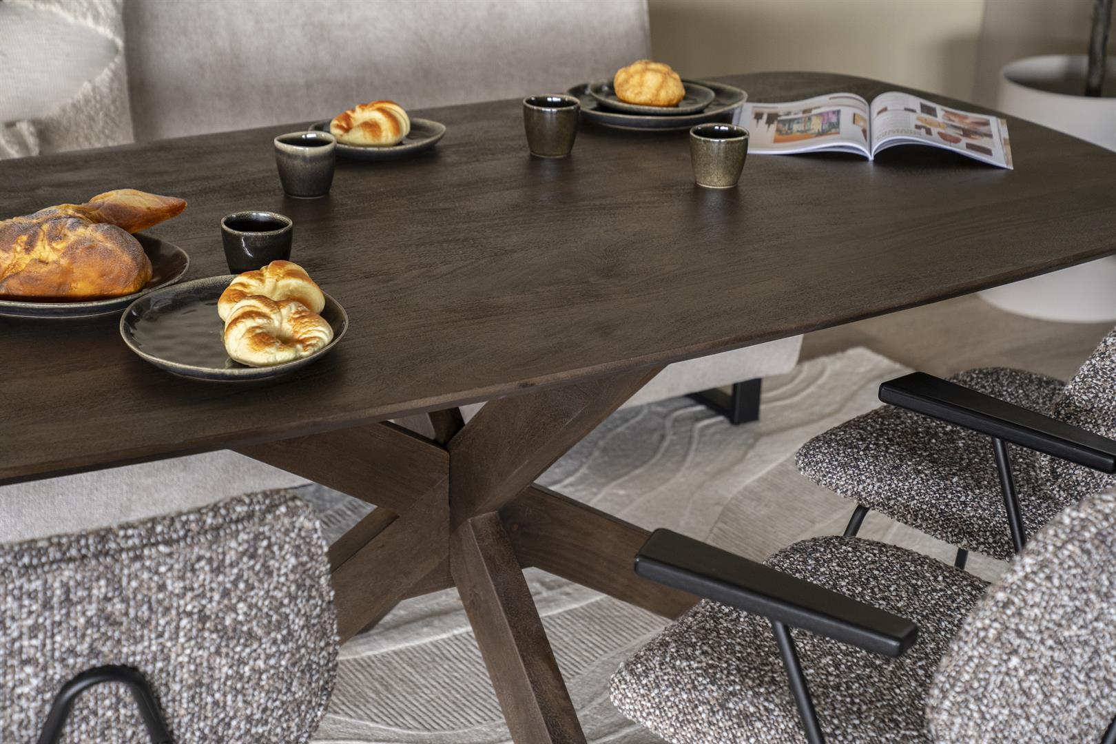 Esstisch MALMÖ 280 x 100 cm Mango Holz braun