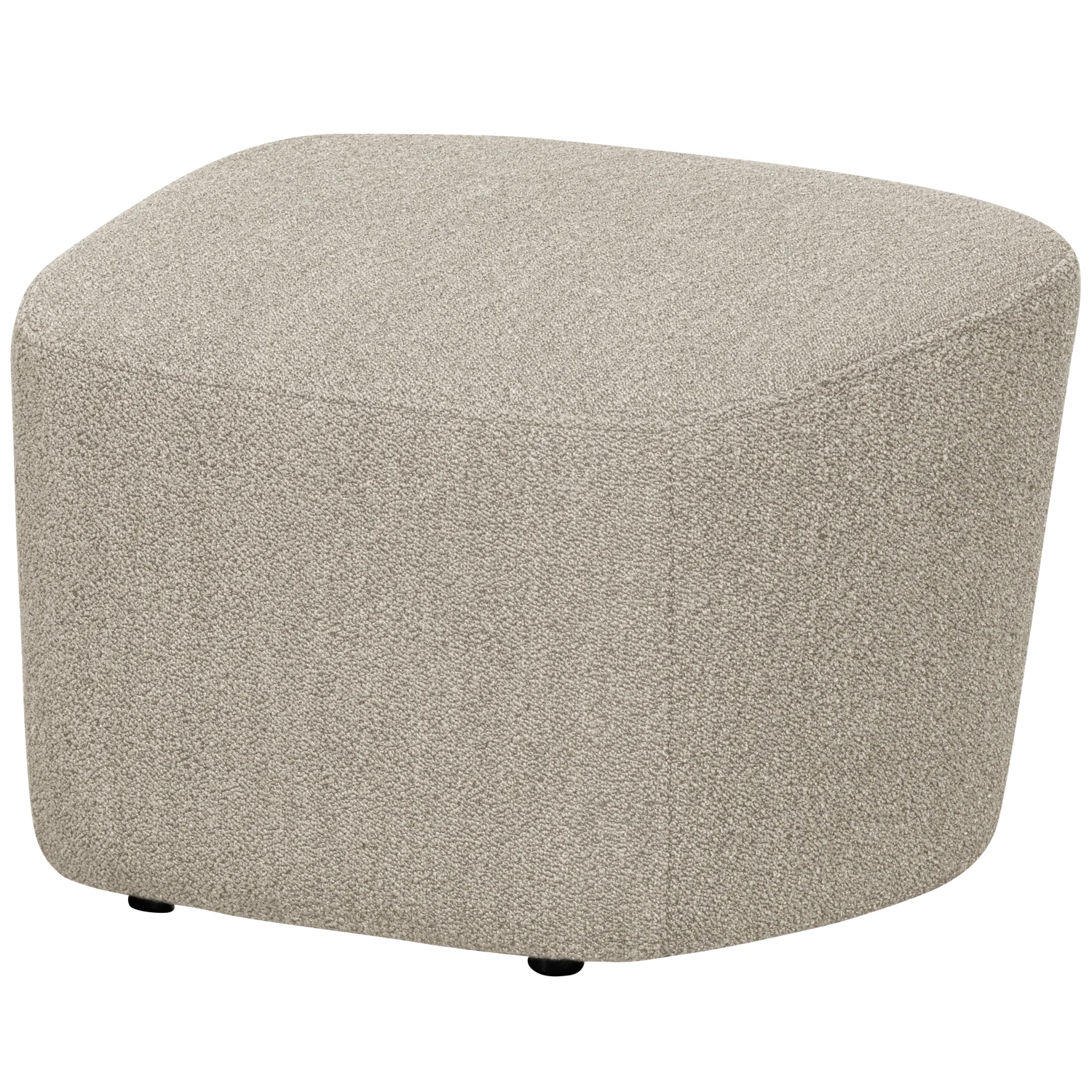 Pouf LOFTY 62 x 48 cm Hocker Sitzhocker Bouclé natur