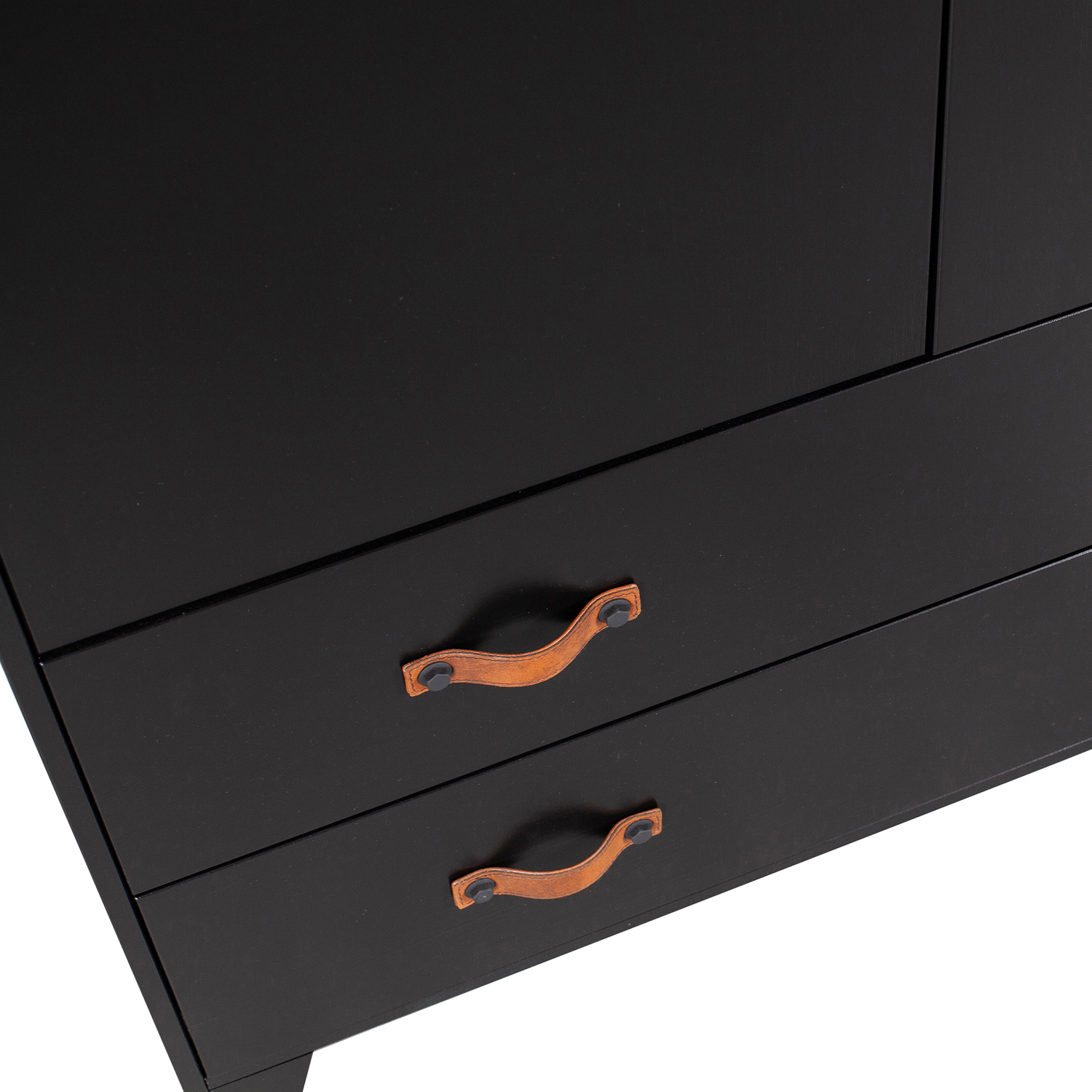Woood Schrank Kleiderschrank Dian H 180 cm Kiefer schwarz