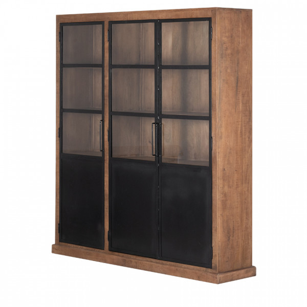 Schrank Vitrine Havard B 180 cm Mango Holz