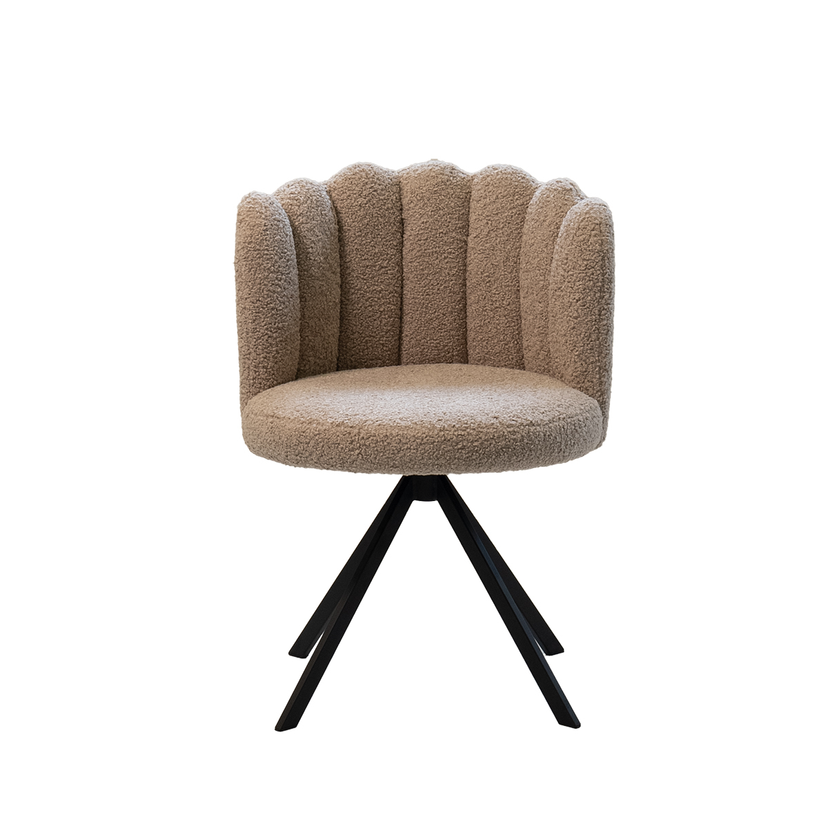 Esszimmerstuhl SABI drehbar Teddy Stoff taupe