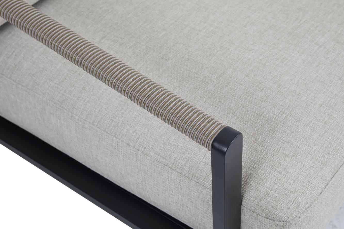 Garten Loungegruppe LYRA aus Edelstahl schwarz incl Sitzkissen