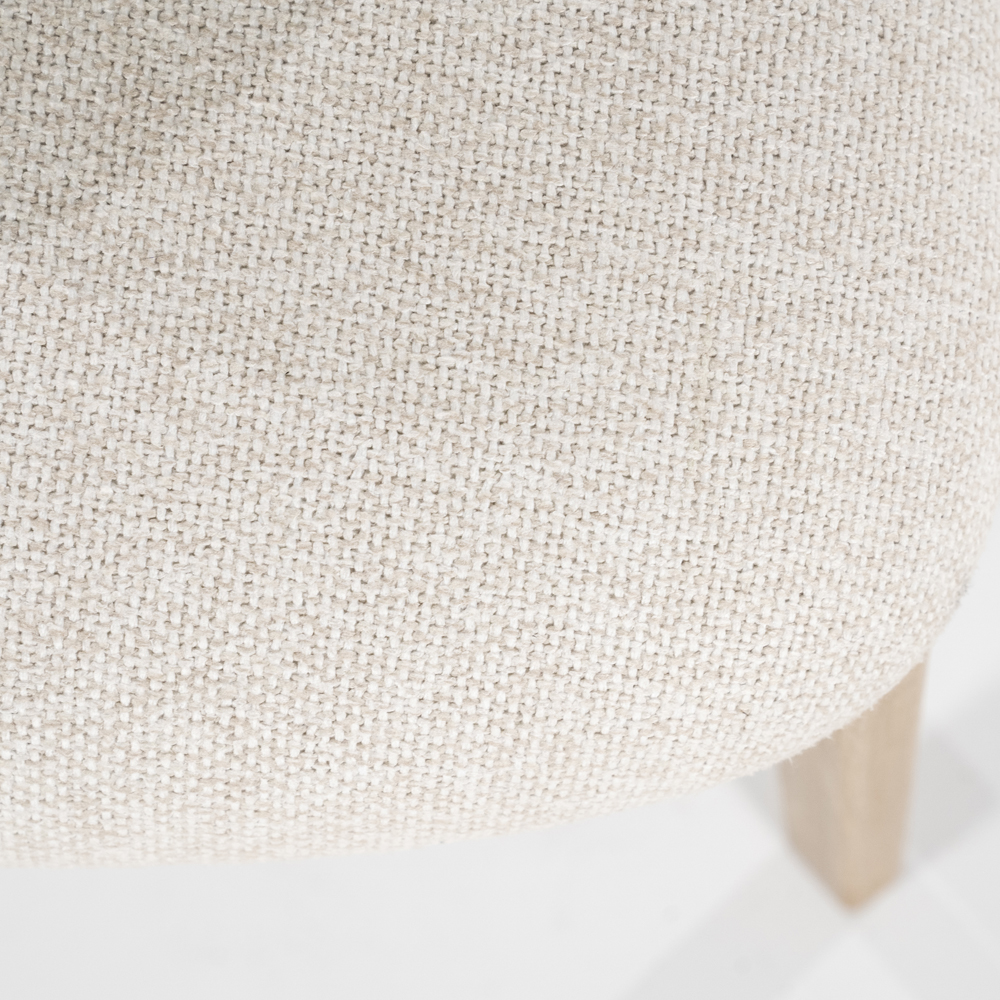 Esszimmerstuhl Stuhl MICKY Stoffbezug beige Beine Eiche