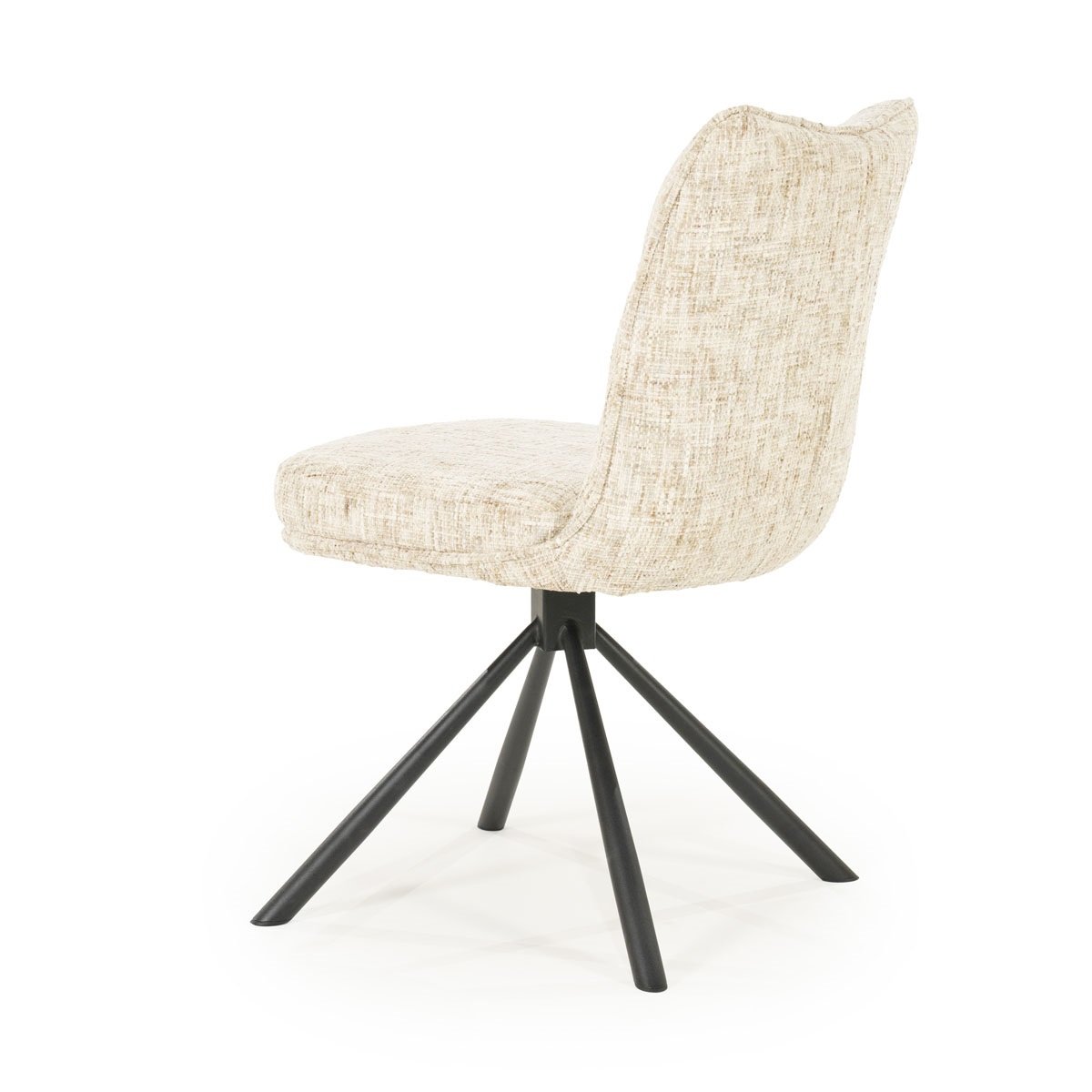 Drehstuhl Ferre Stoff beige Vierfußstuhl Esszimmerstuhl