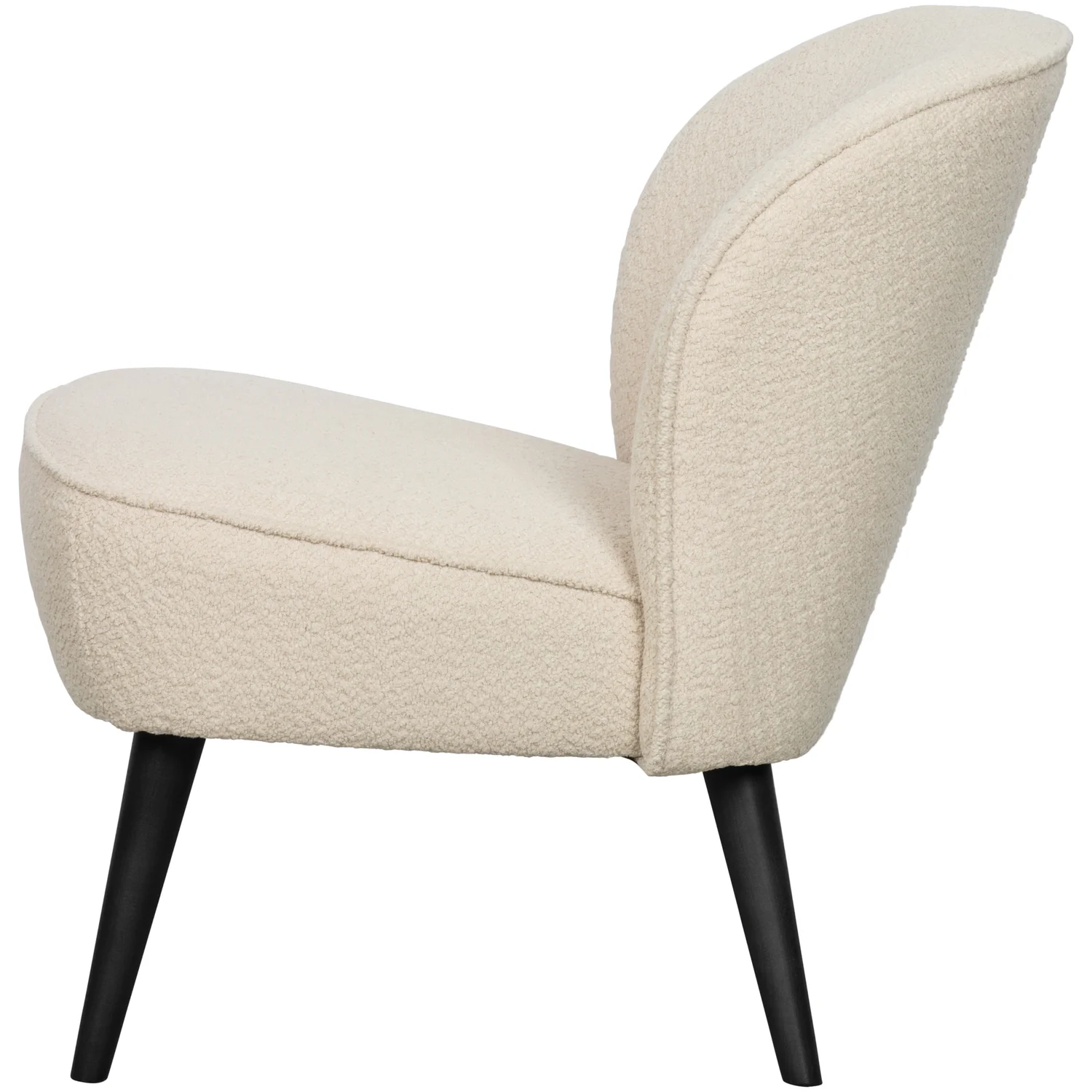 Sessel SARA Bouclé cremefarben Loungesessel Clubsessel Chair
