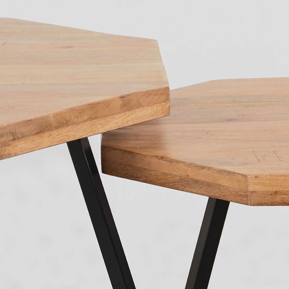 Couchtisch 2´er Set FEGUR 70x70x40 cm Mango Holz