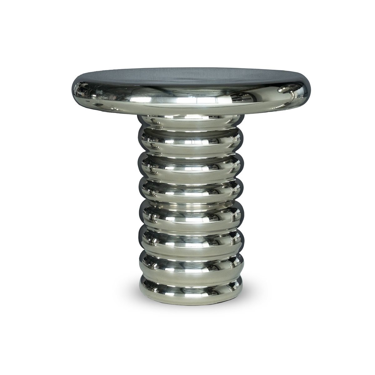 Beistelltisch Chromeo Ø 43 cm Metall chomefarben