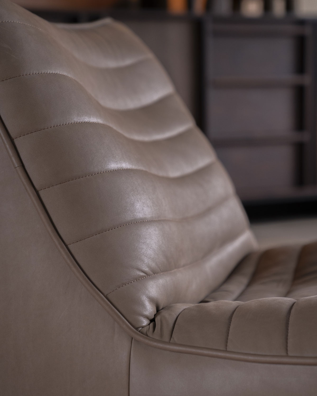 Sessel Relaxsessel COSTAR  Leder taupe Drehsessel